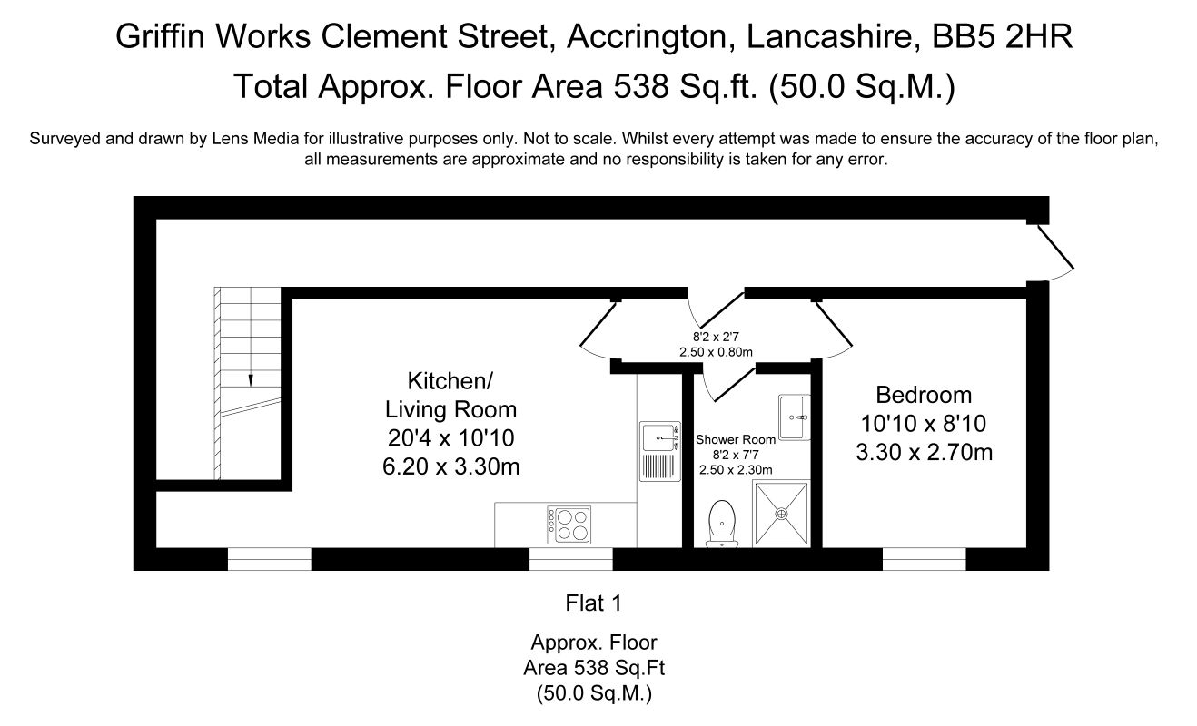 Flat 1 Griffin Works, Accrington floorplan