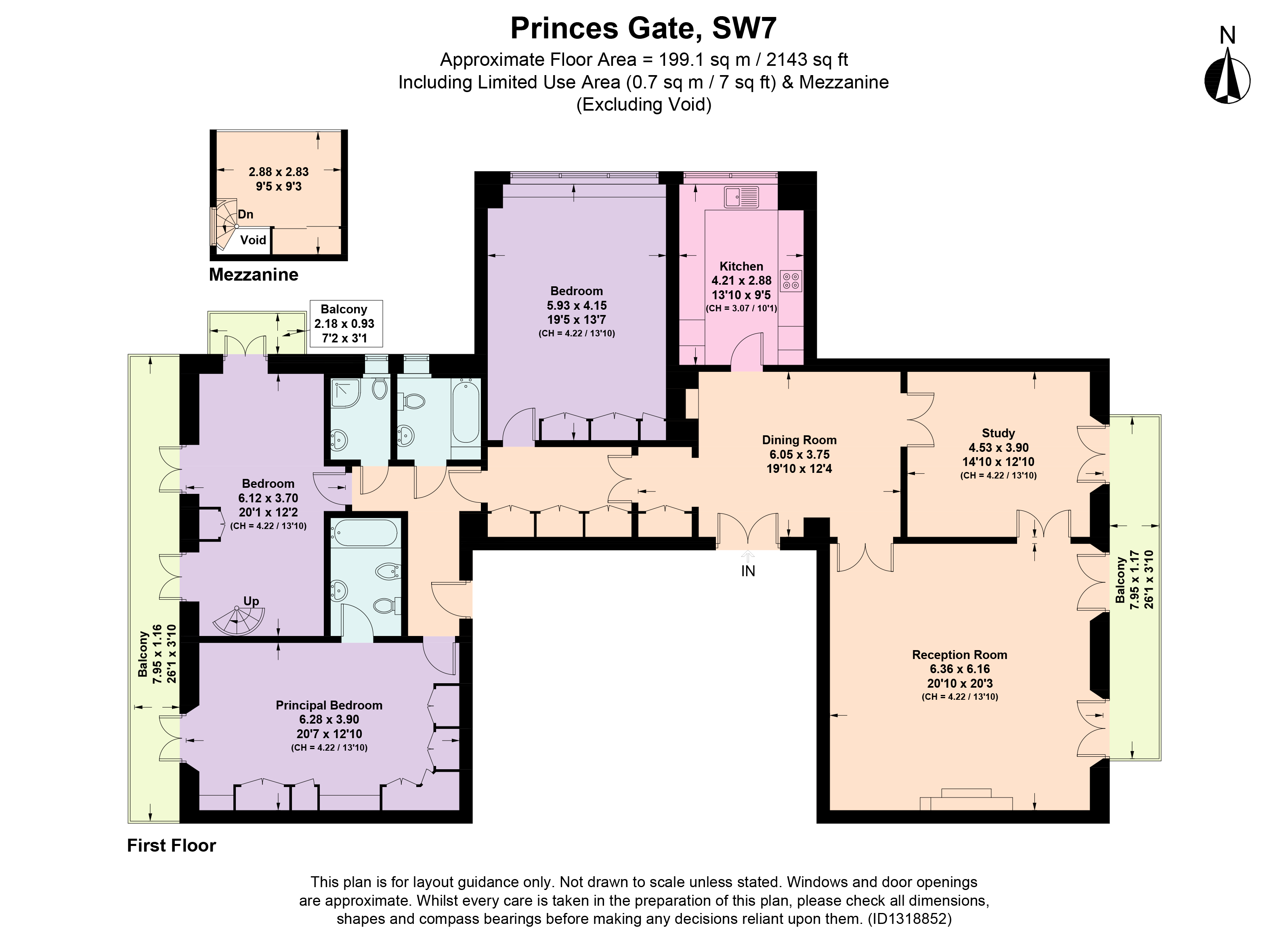 49, Princes Gate, London floorplan