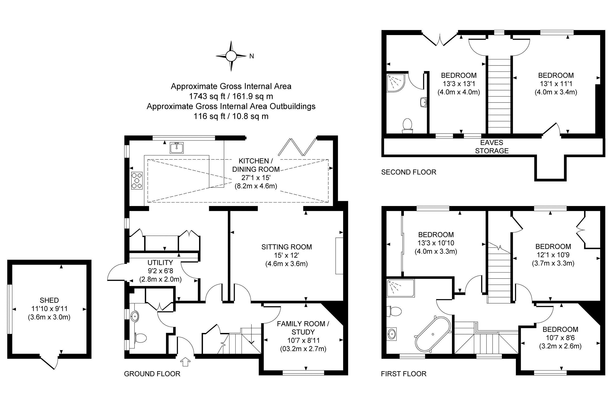 5 Bedrooms Semi-detached house for sale in Georgelands, Ripley, Woking GU23