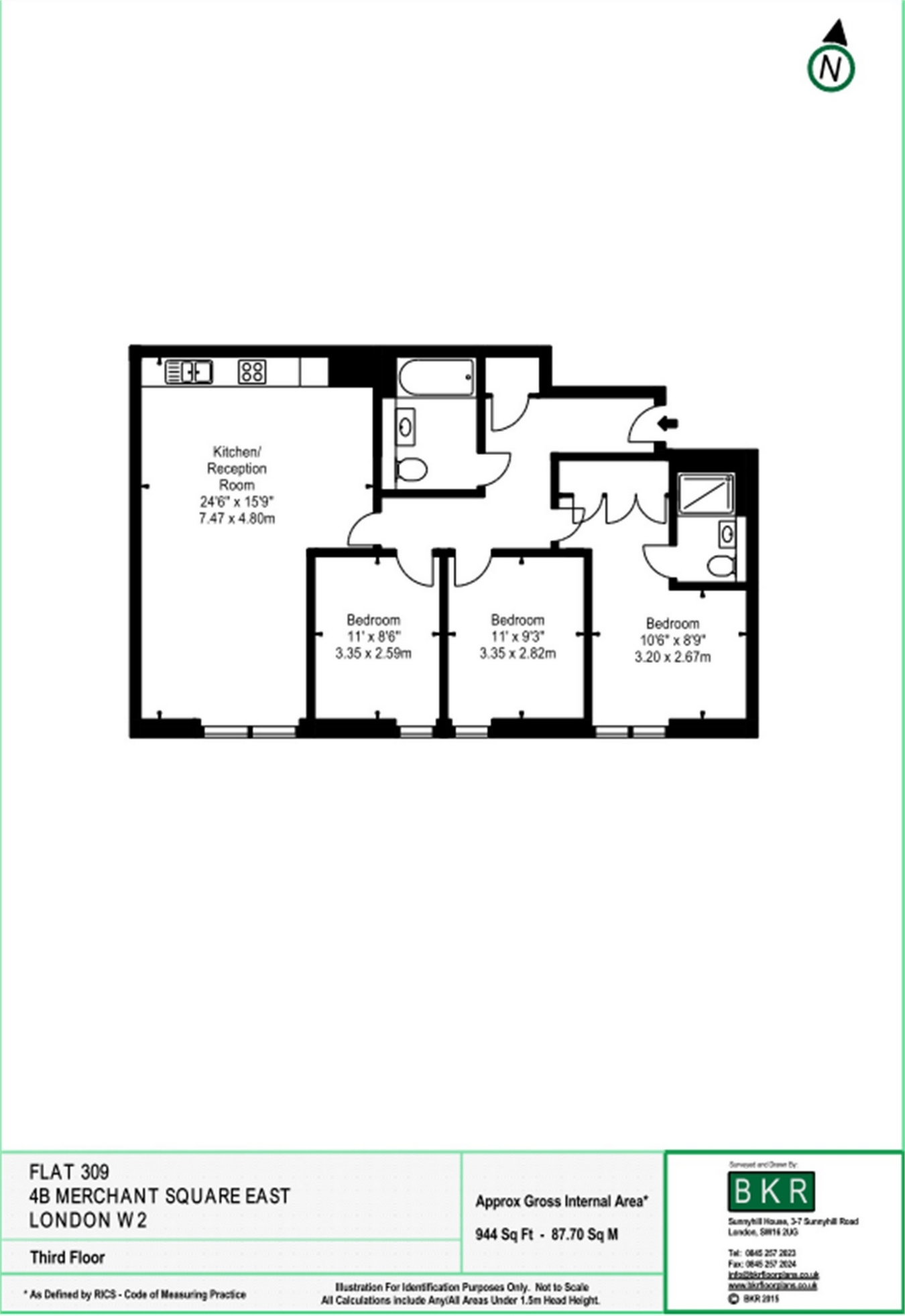 3 Bedrooms Flat to rent in Merchant Square, Paddington, London W2