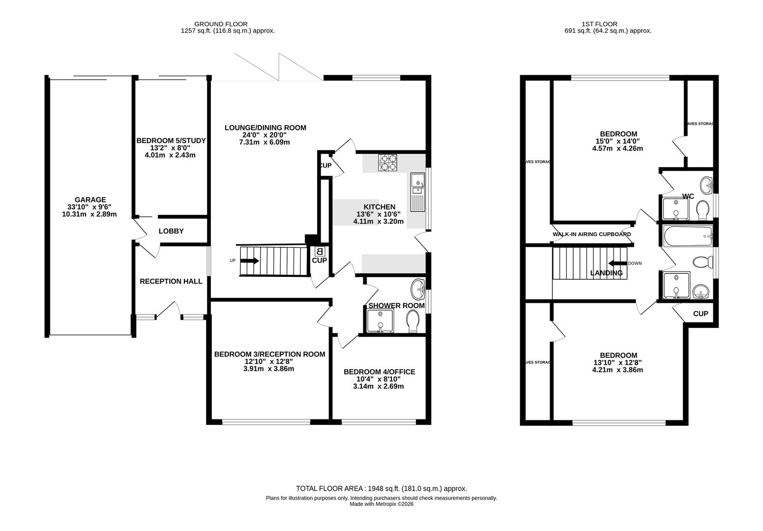 11, Manor Road, Burgess Hill floorplan