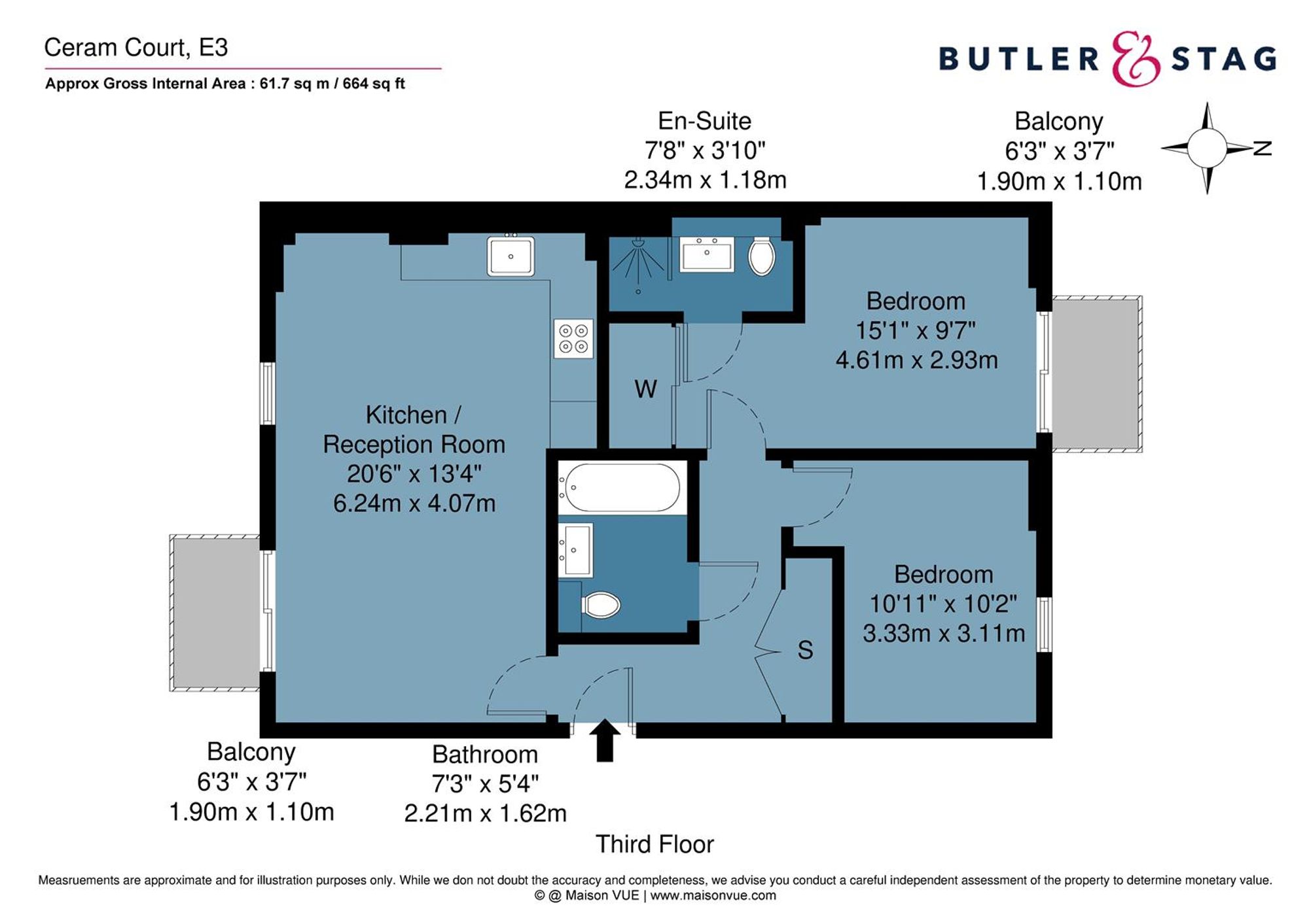 Flat 311, Ceram Court, London floorplan