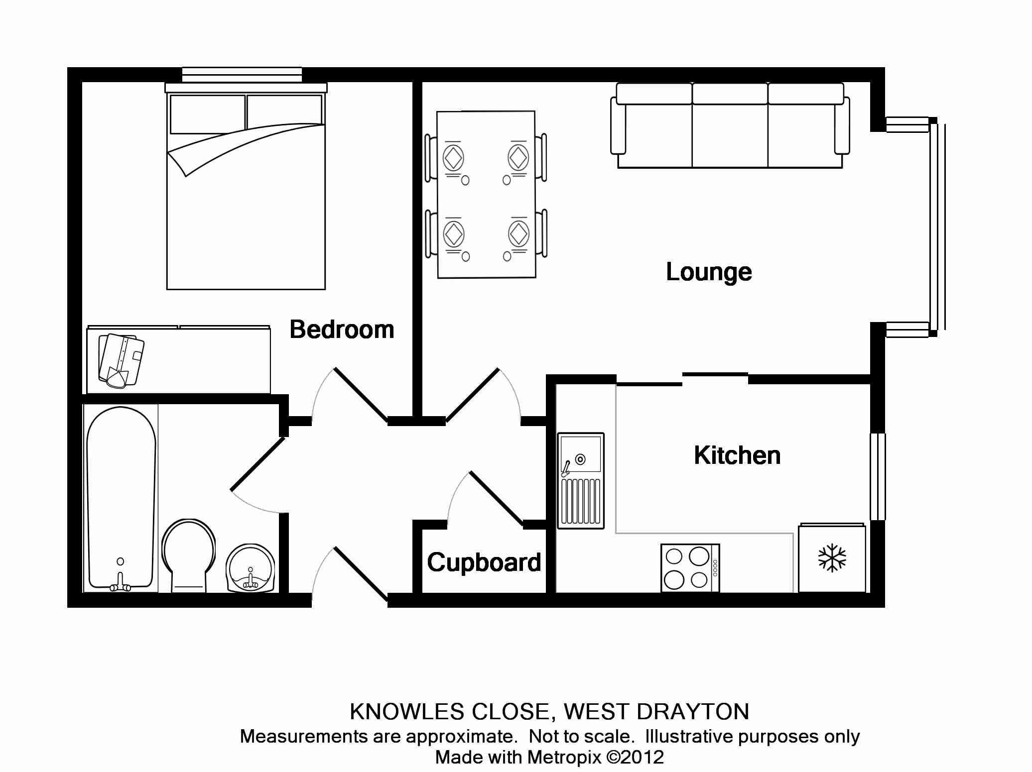 1 Bedrooms Flat to rent in Knowles Close, West Drayton, Middlesex UB7