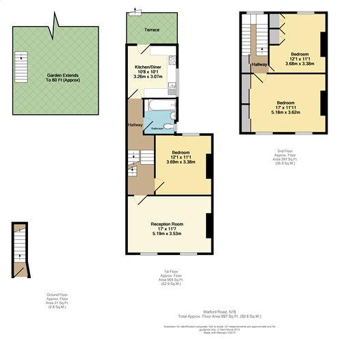 49b, Walford Road, Stoke Newington floorplan