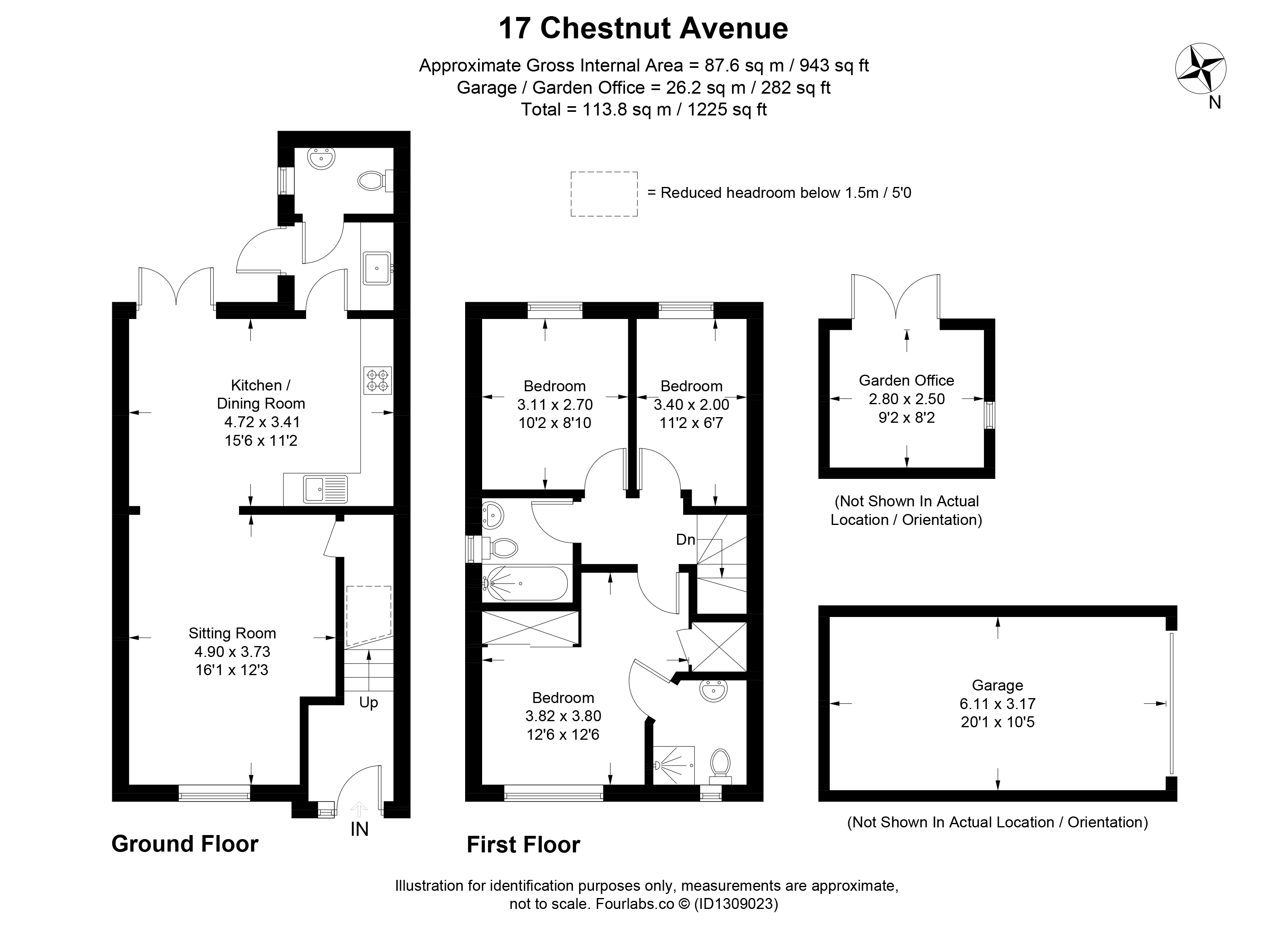 17, Chestnut Avenue, Meon Vale floorplan