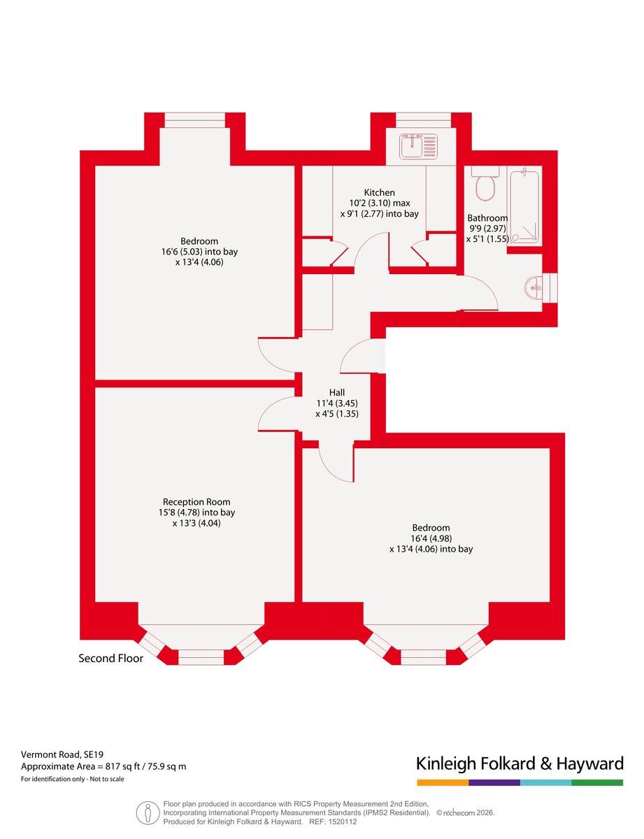 Flat 3, 4, Vermont Road, London floorplan