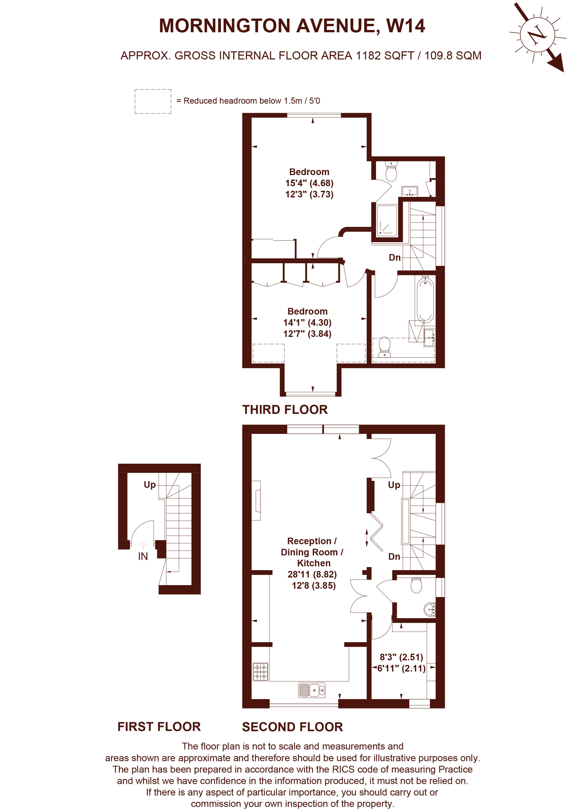 TFF, 14, Mornington Avenue, London floorplan