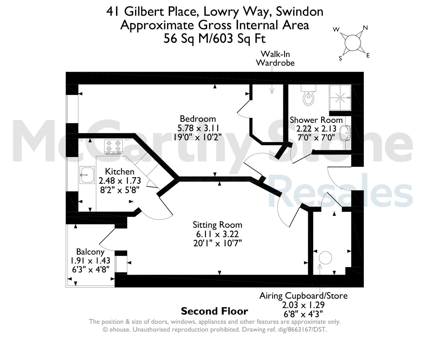 41 Gilbert Place, Lowry Way, Swindon floorplan