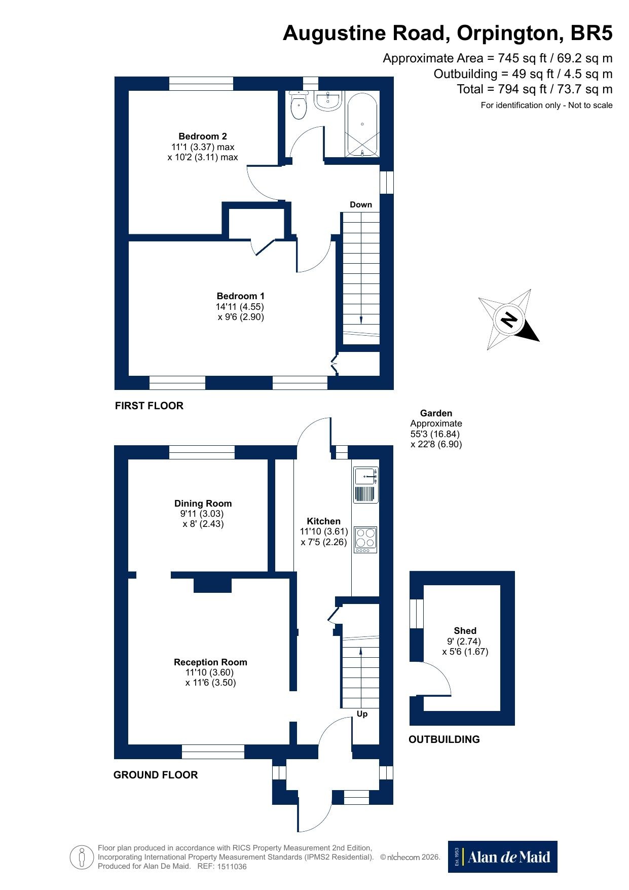 54, Augustine Road, Orpington floorplan