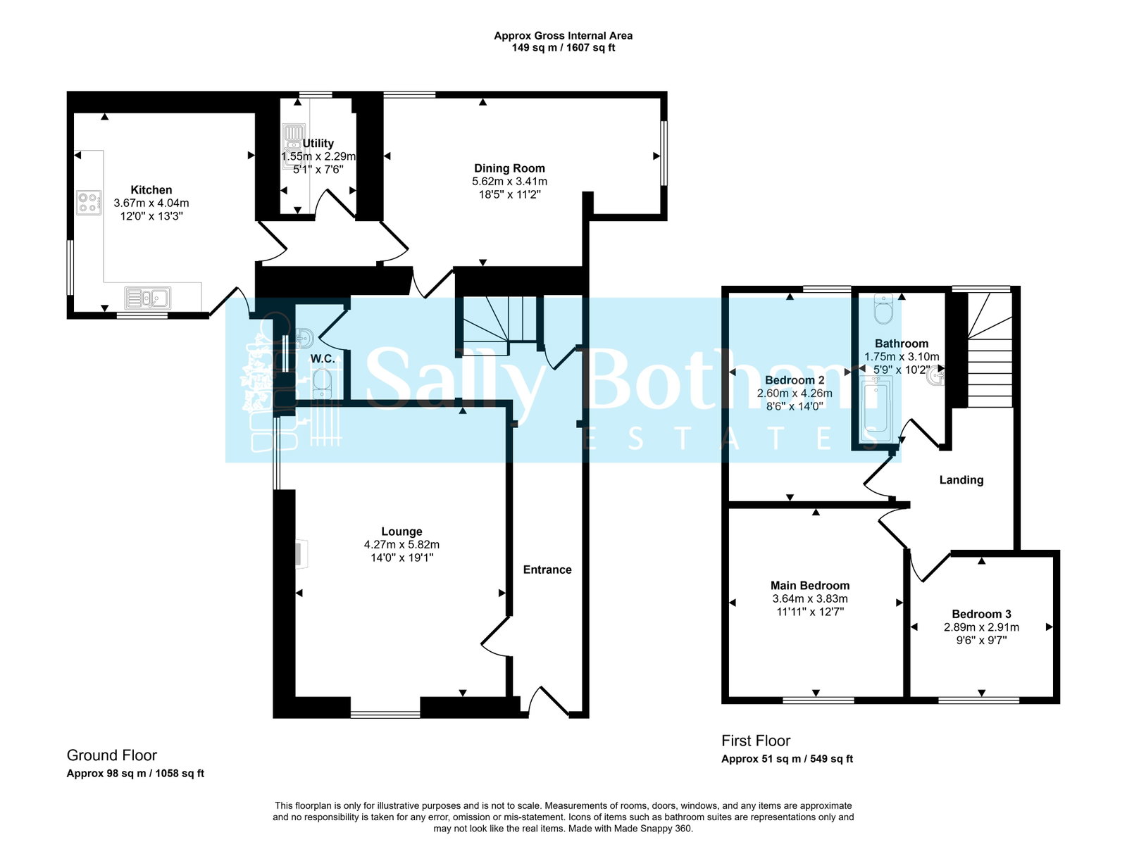 2 Brookside Cottages, Matlock floorplan