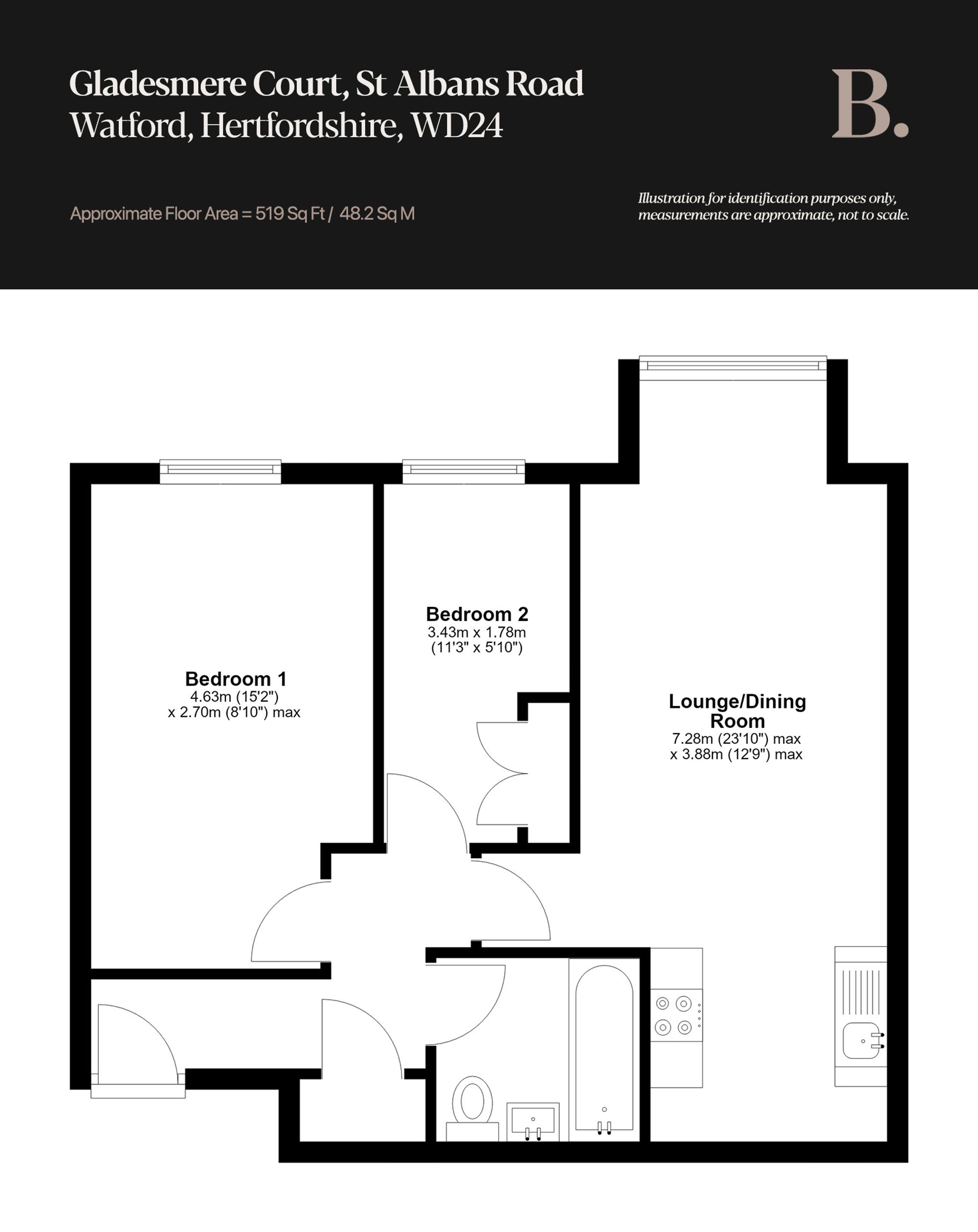 23 Gladesmere Court, Watford floorplan