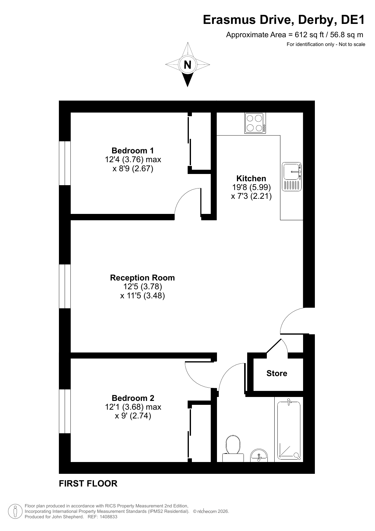Apartment 121, Fox House, 2, Erasmus Drive, Derbyshire floorplan