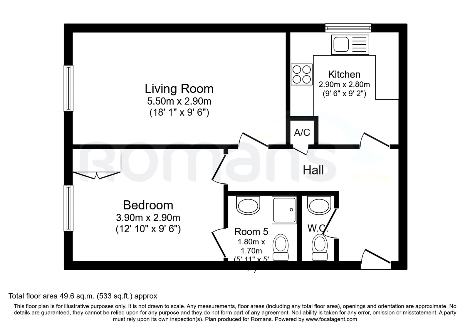 Flat 6, Fawley Mews, 10, Coley Avenue, Berkshire floorplan