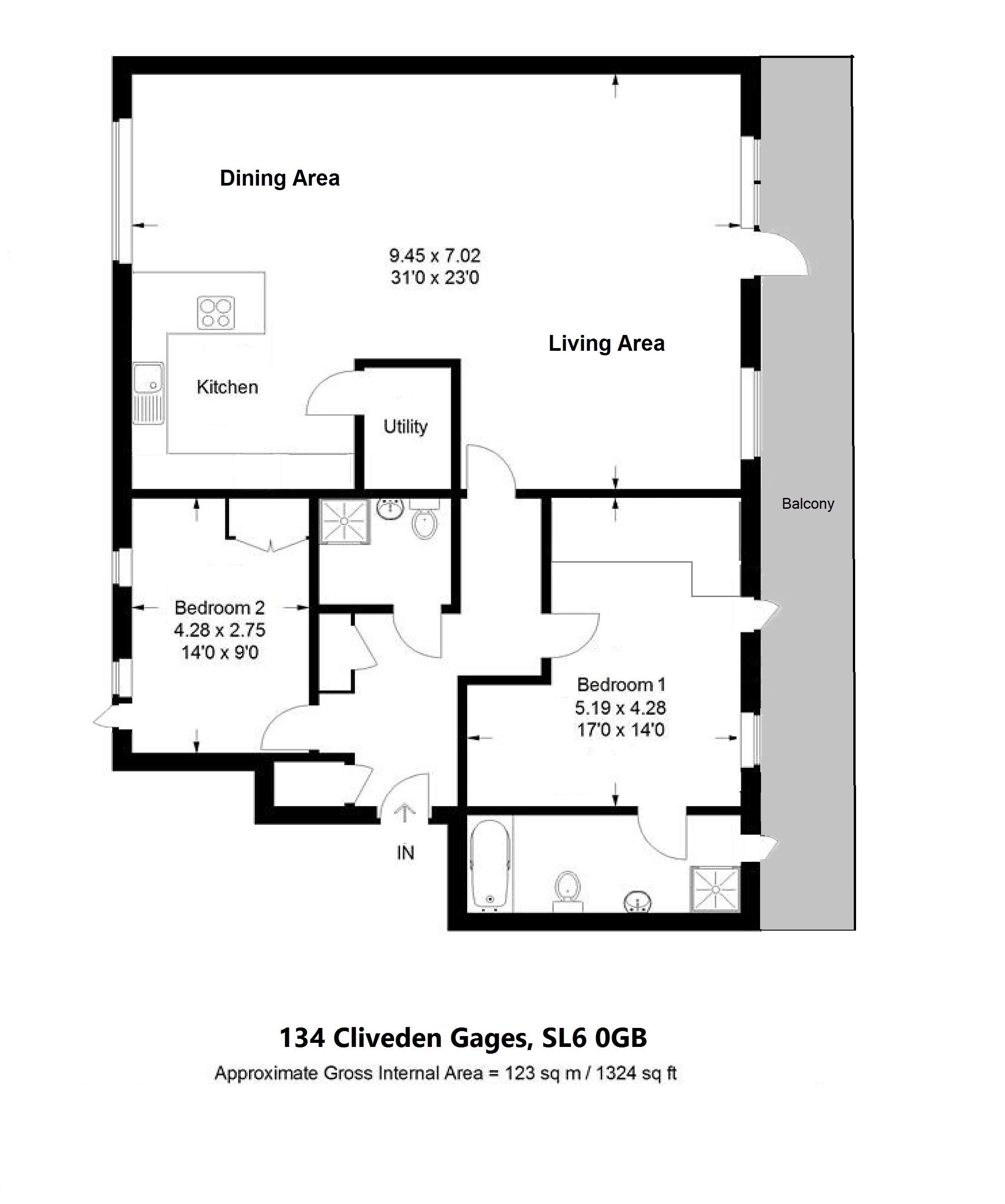 134, Cliveden Gages, Maidenhead floorplan