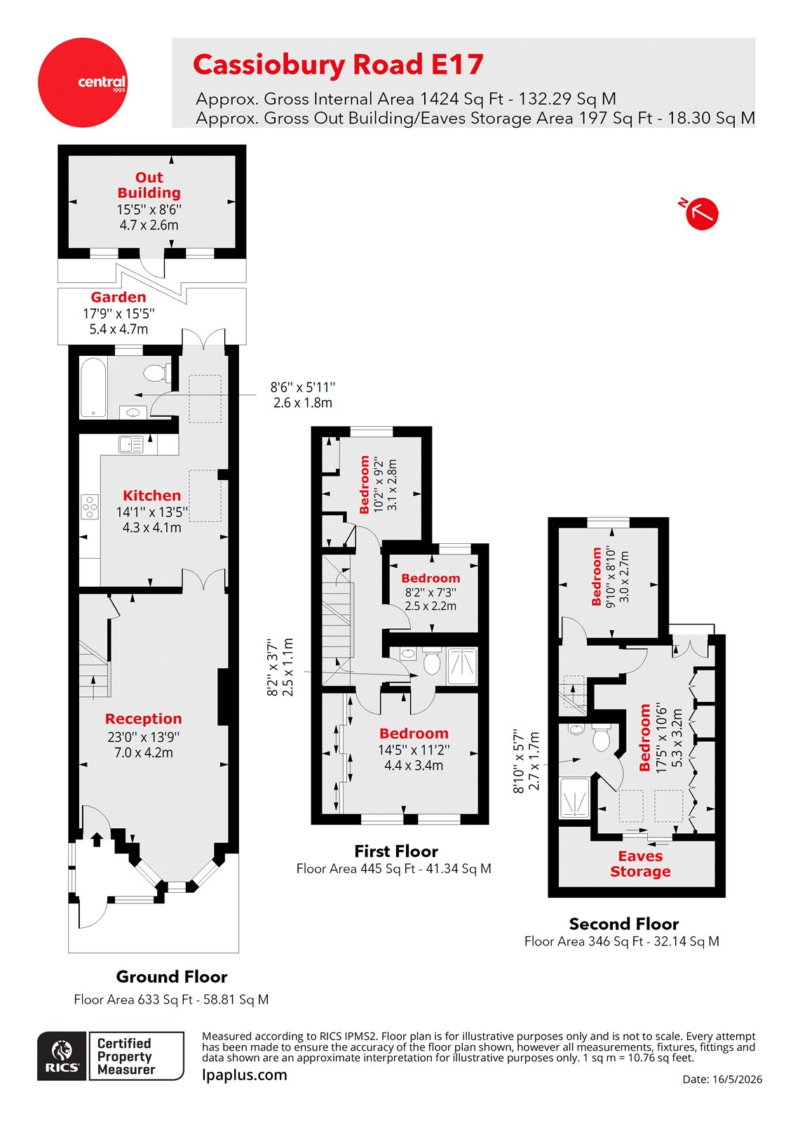 19, Cassiobury Road, London floorplan