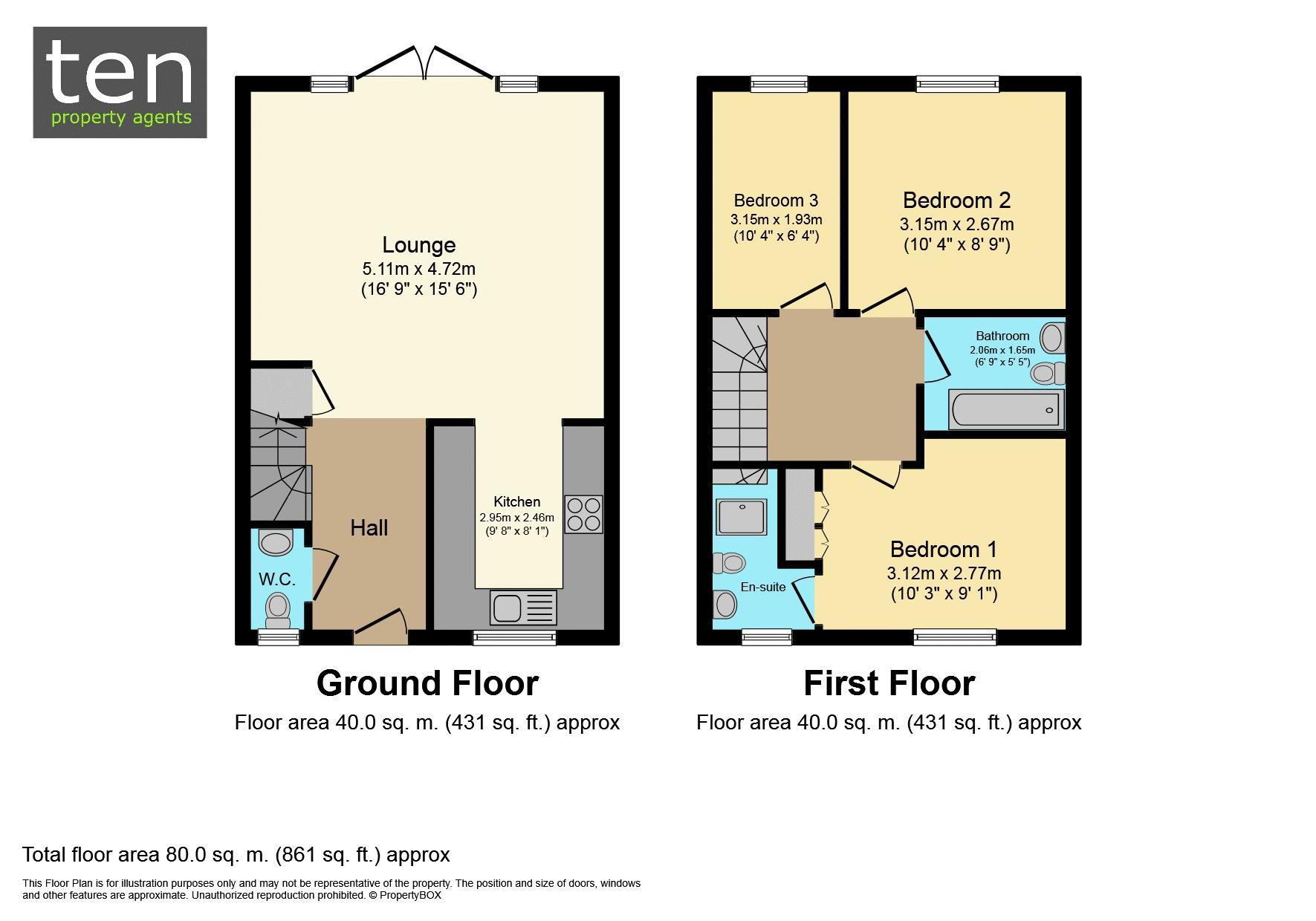 The Pastures, St. Neots floorplan