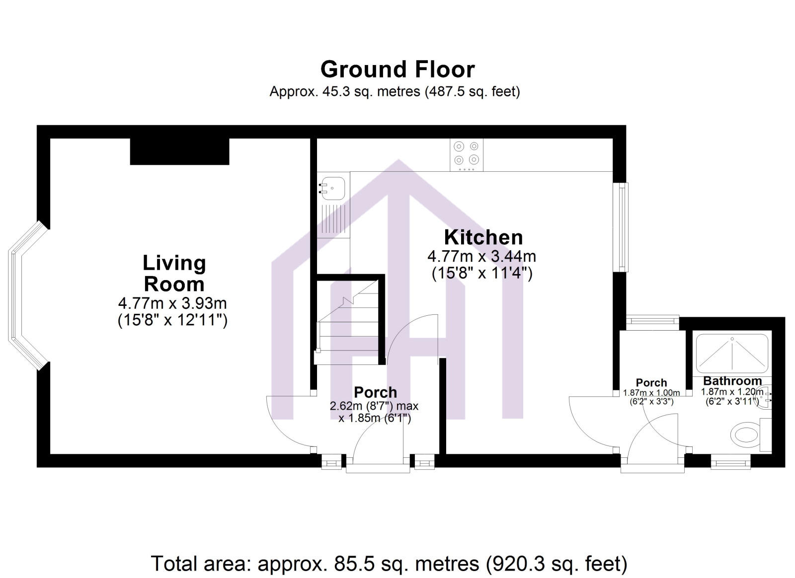 75, Hadrian Road, Newcastle Upon Tyne, Fenham floorplan