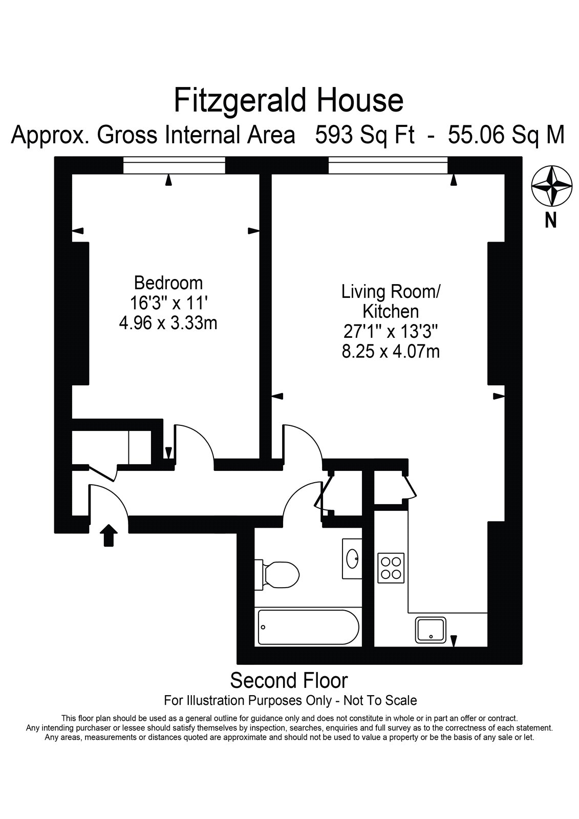 Flat 3, Fitzgerald House, 43, Lower Clapton Road, London floorplan