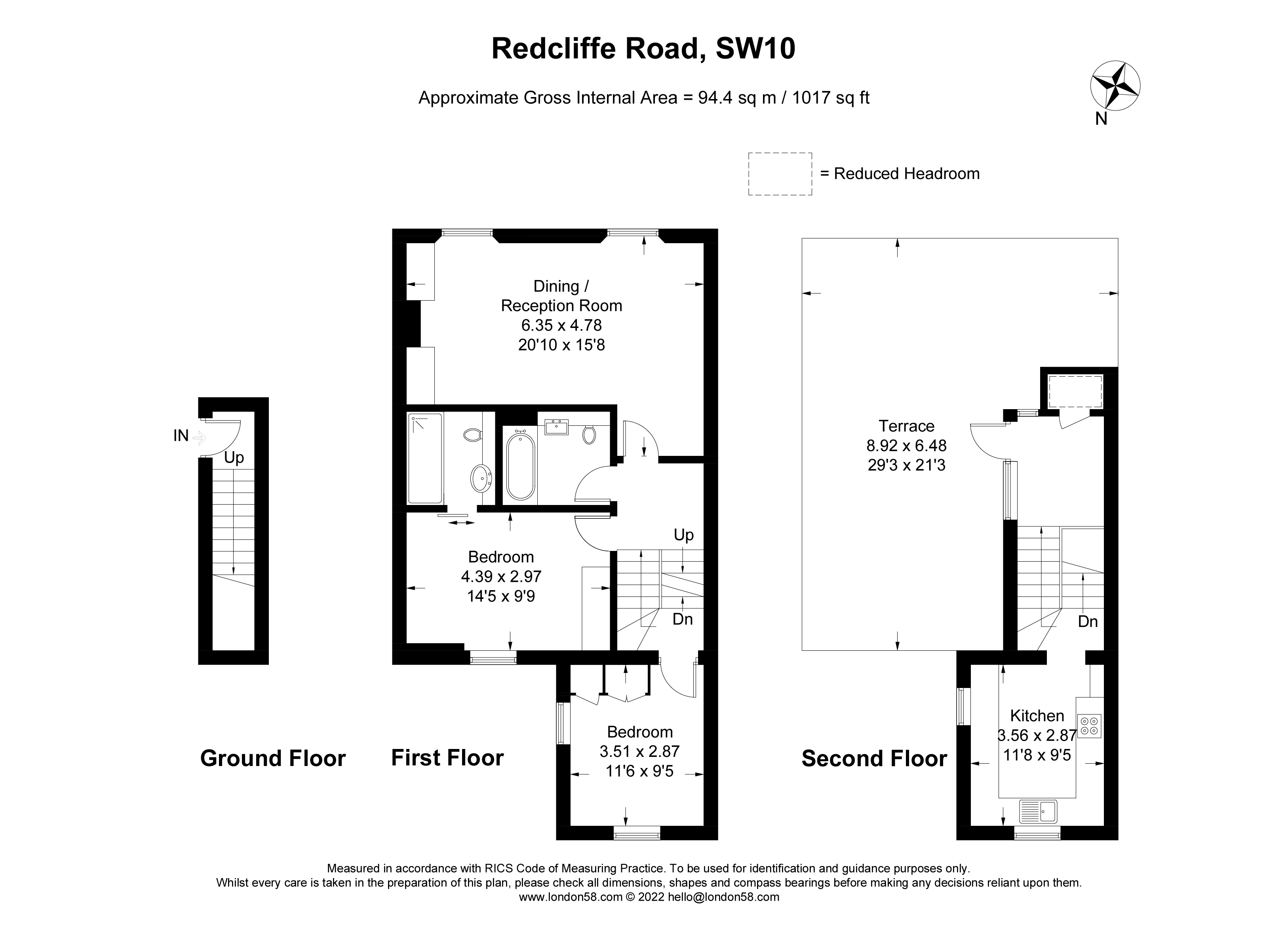 Redcliffe Road, Chelsea, London SW10, 2 bedroom flat for sale