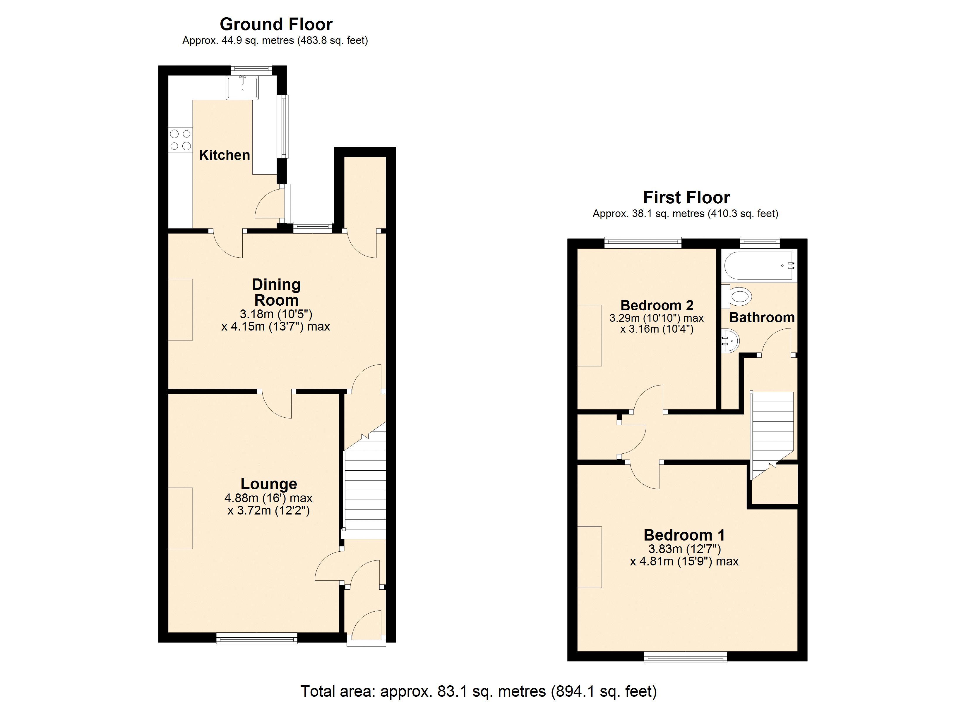 23, Clifford Street, Blaydon floorplan