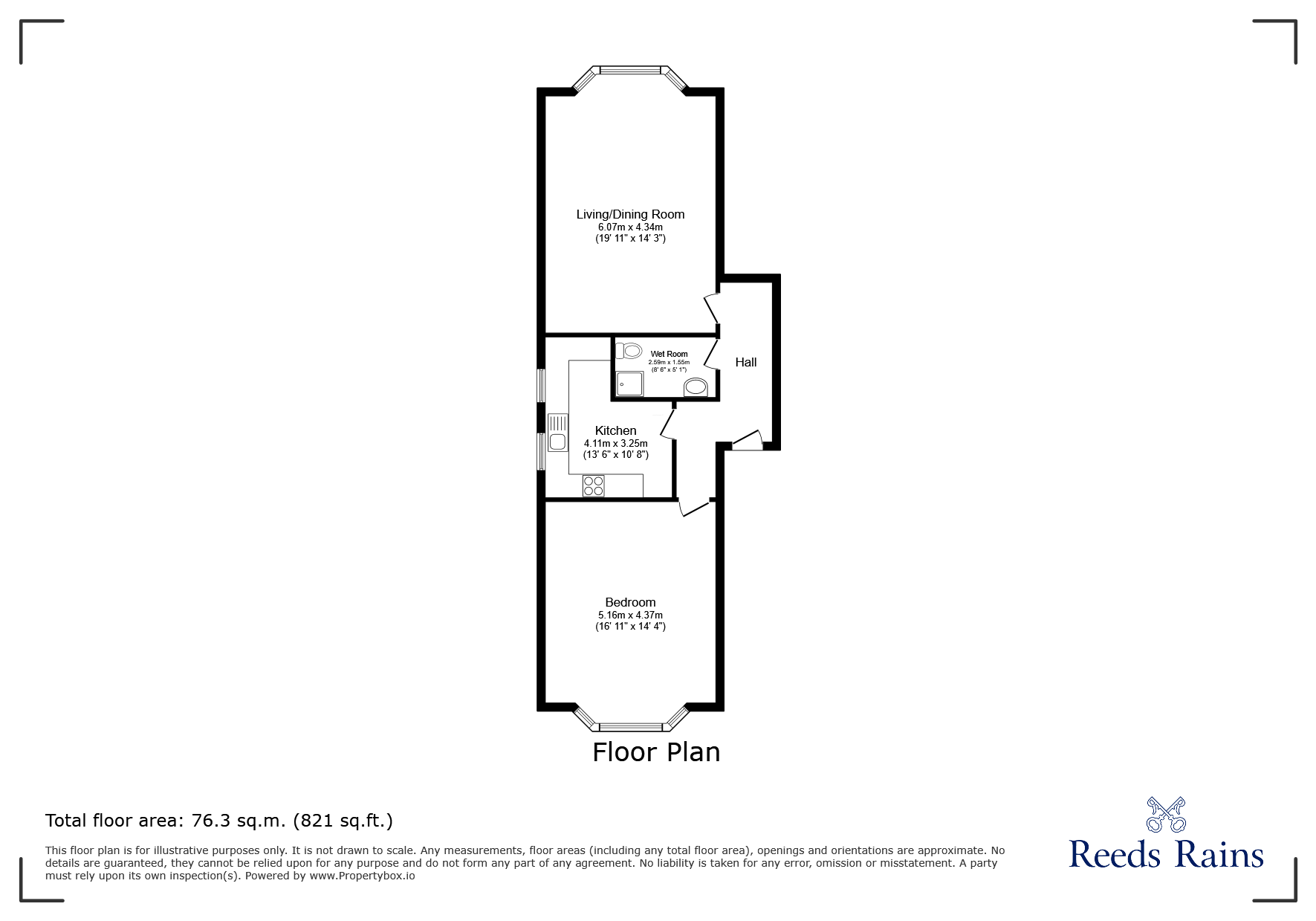 Flat 2 Bickley House, 37, Alexandra Road, North Somerset floorplan