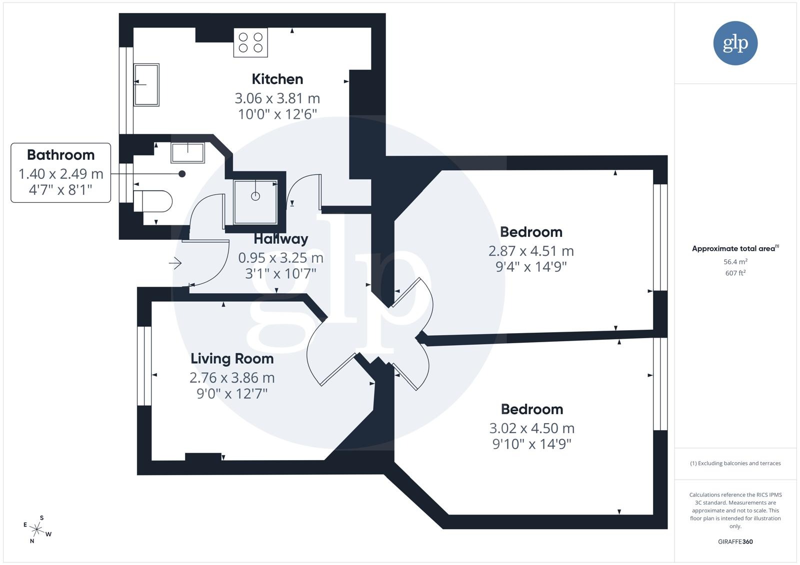 Flat 160, Sinclair House, London floorplan