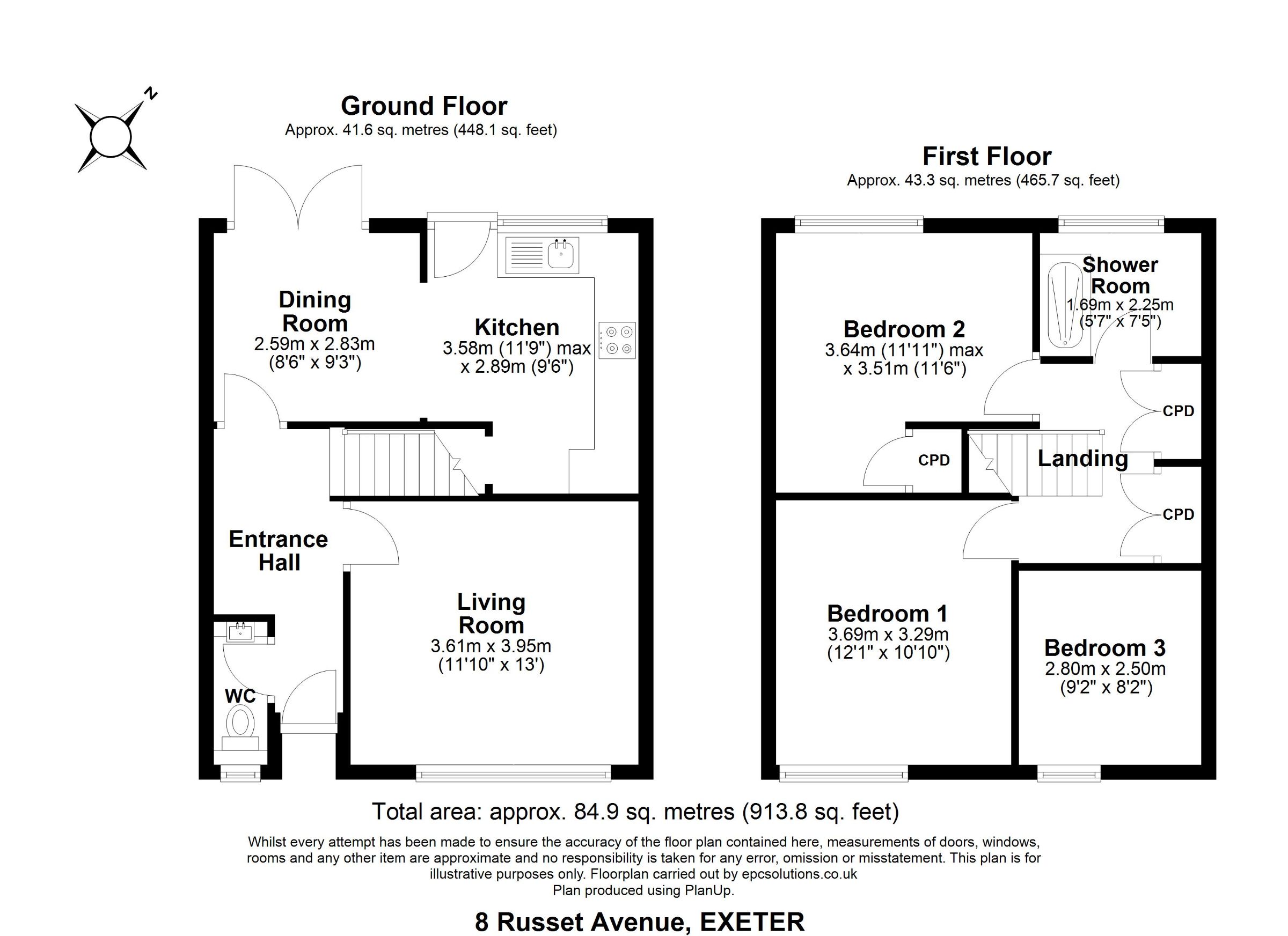 8 Russet Avenue, Exeter floorplan