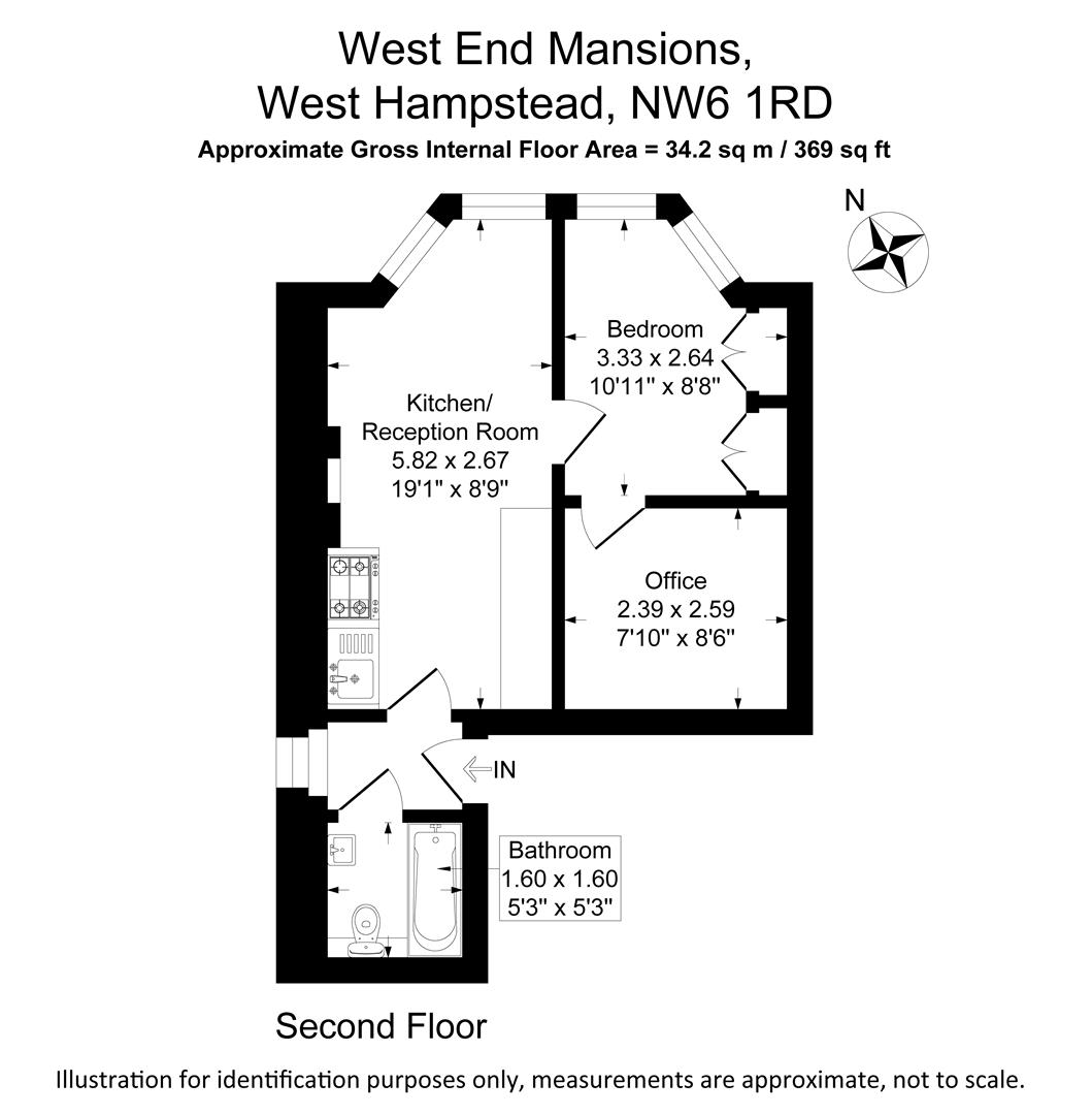 Flat B, 315, West End Mansions, West Hampstead floorplan