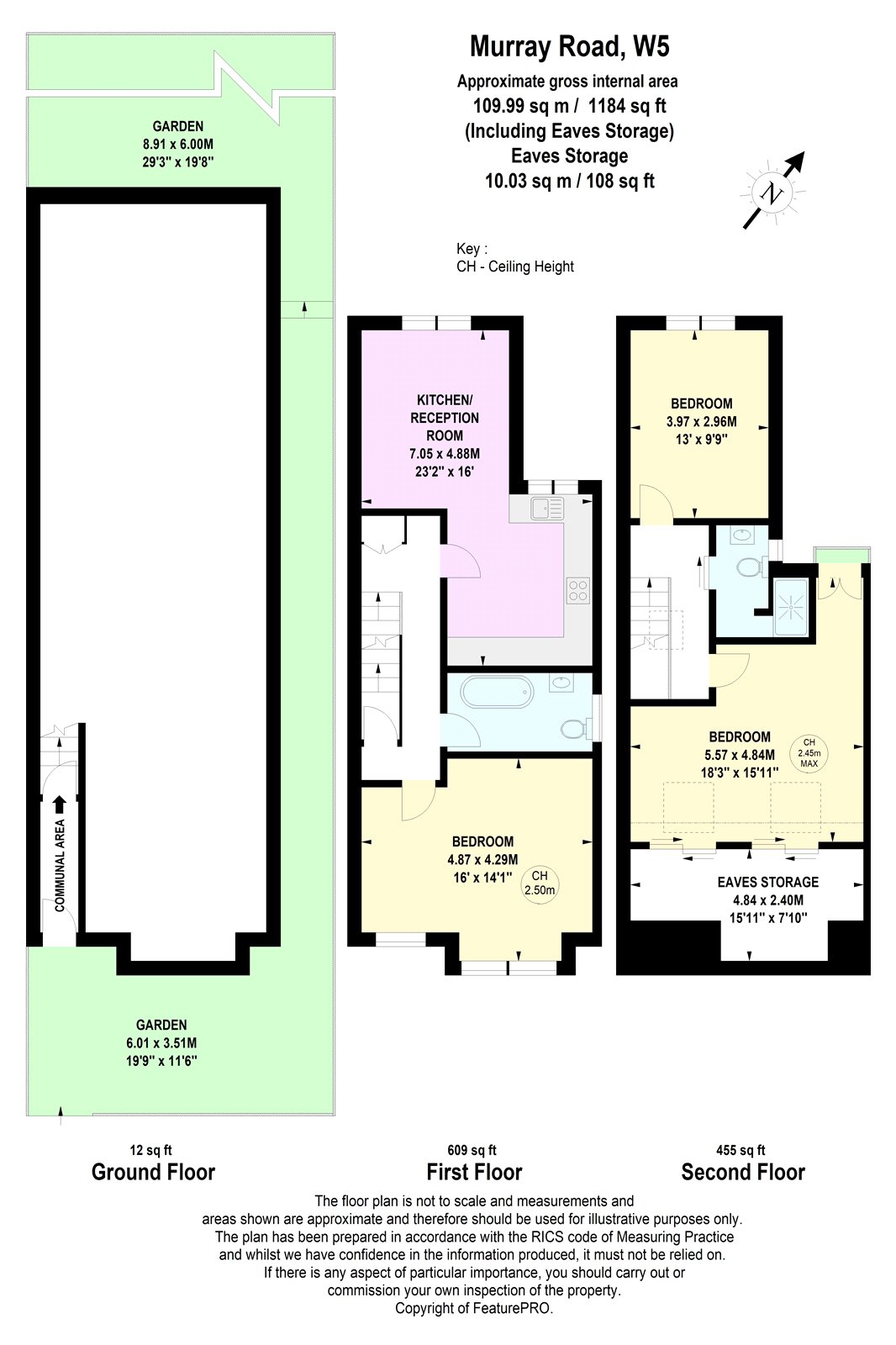 3 Bedrooms Flat to rent in Murray Road, Ealing, London W5