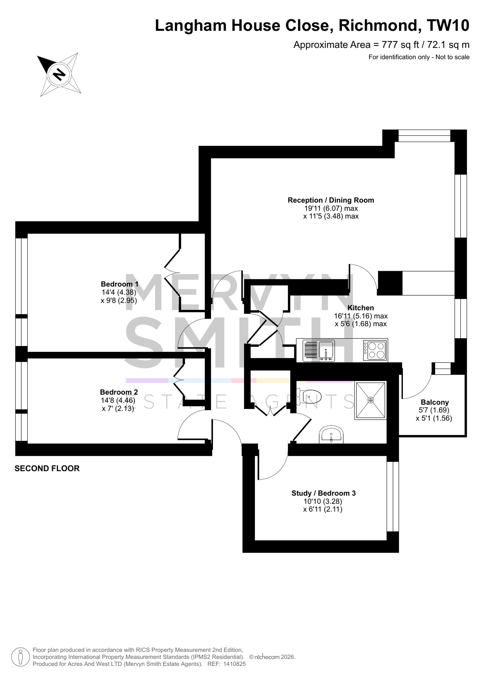 11 Langham House Close, Richmond floorplan