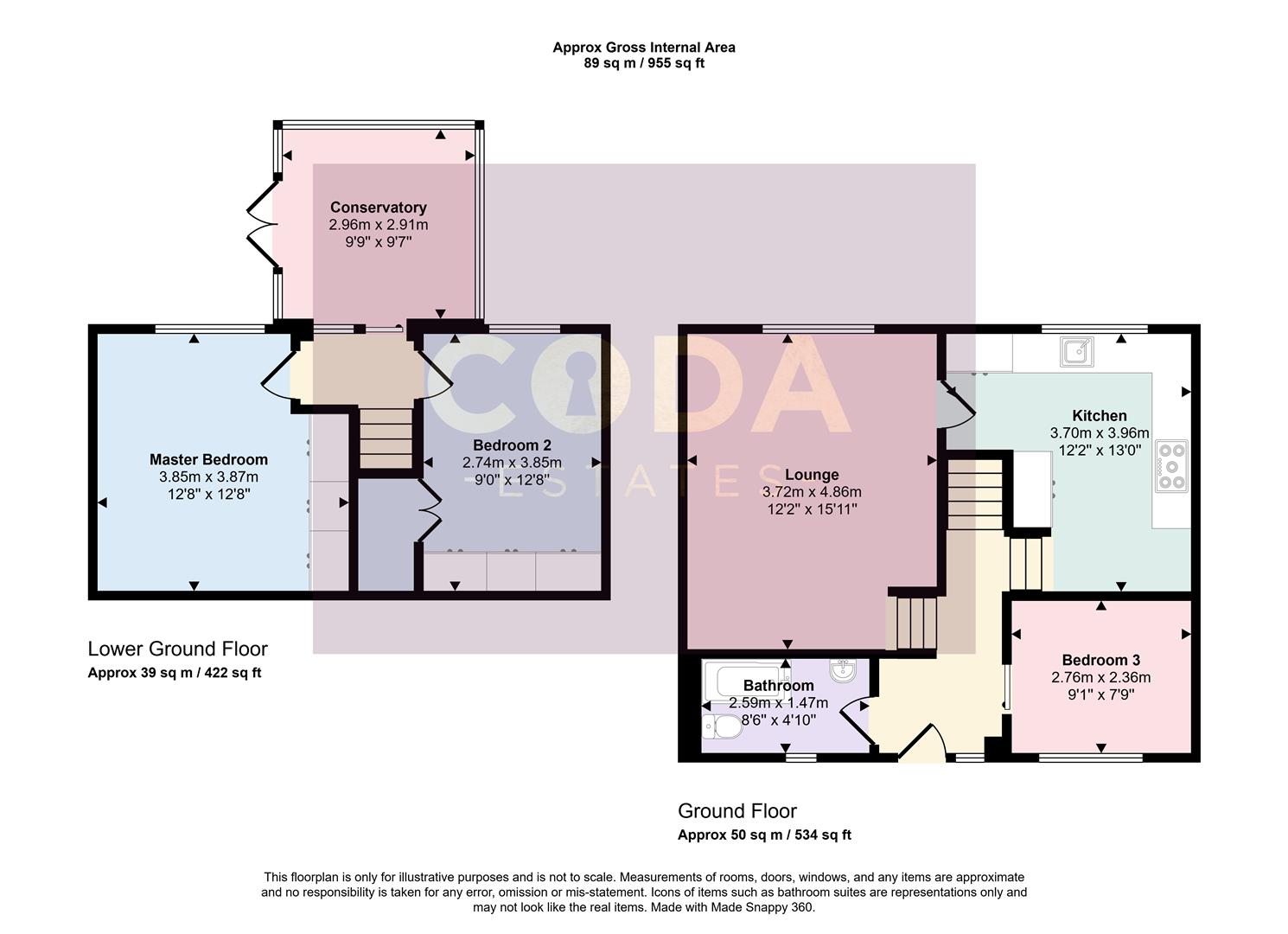 64, Lochview Crescent, Glasgow floorplan