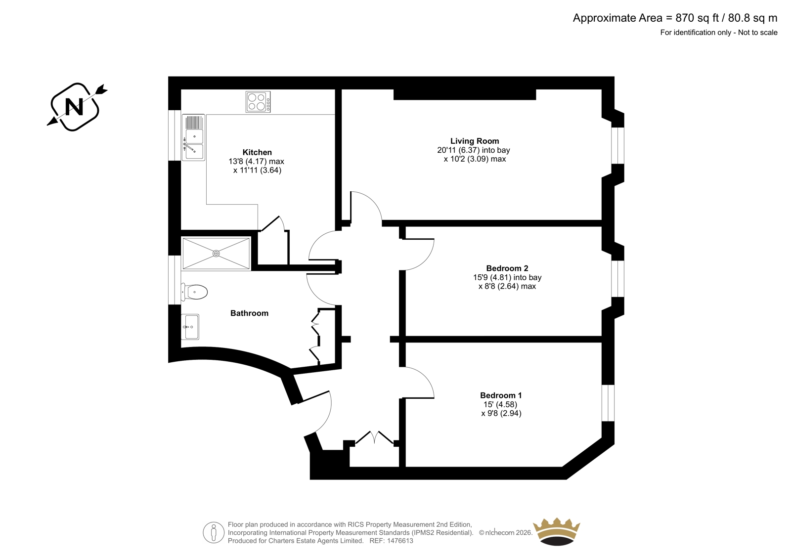 Flat 9, 16, Lewes Crescent, East Sussex floorplan