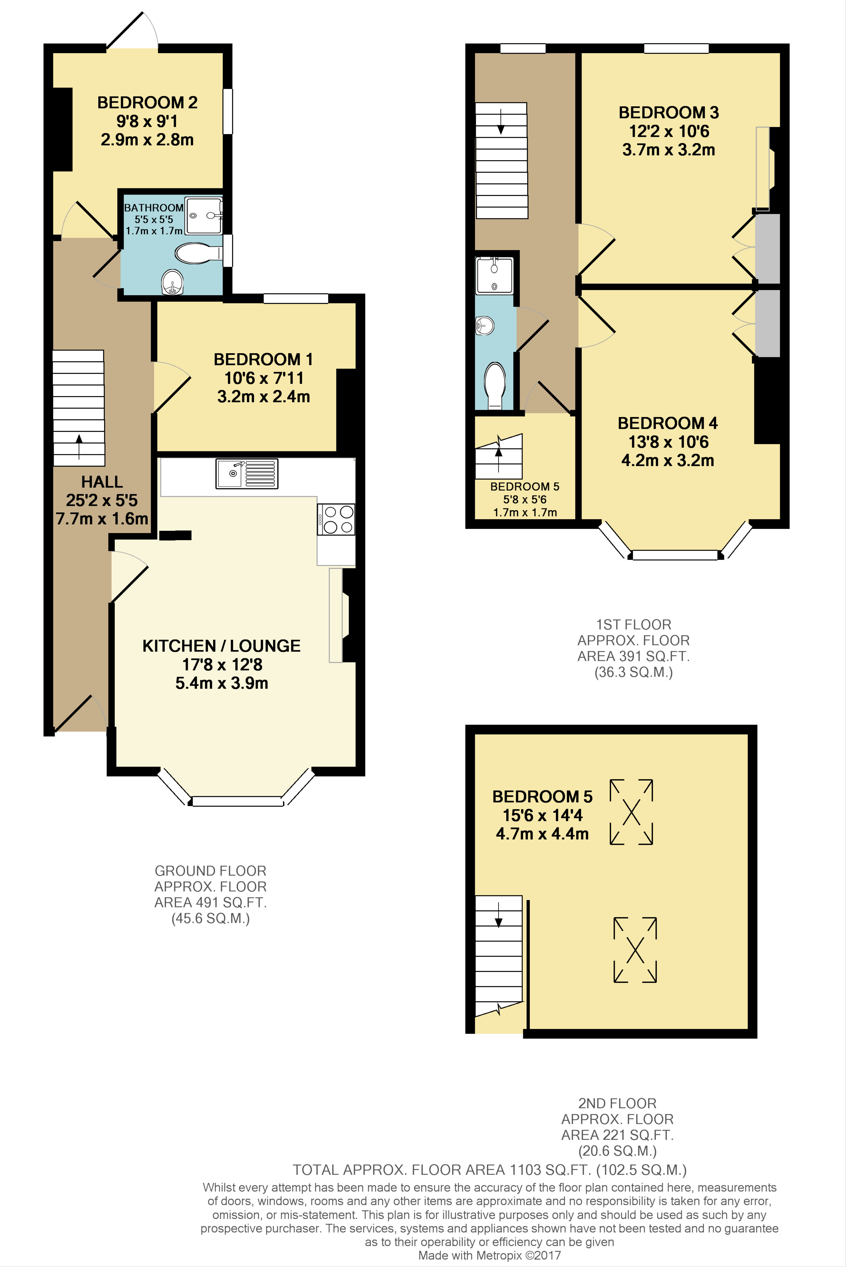 5 Bedrooms Maisonette to rent in Gladstone Place, Brighton BN2