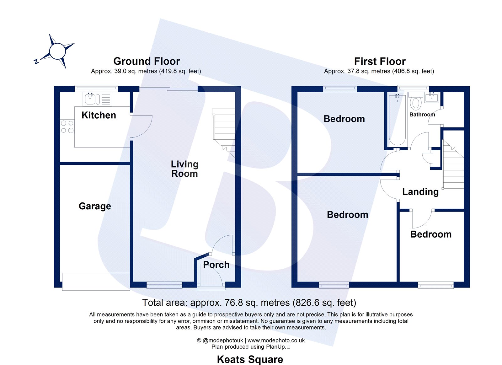 6, Keats Square, Chelmsford floorplan