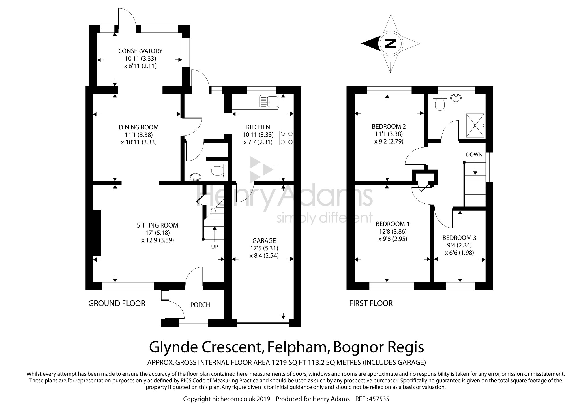 3 Bedrooms Bungalow for sale in Glynde Crescent, Felpham, Bognor Regis PO22