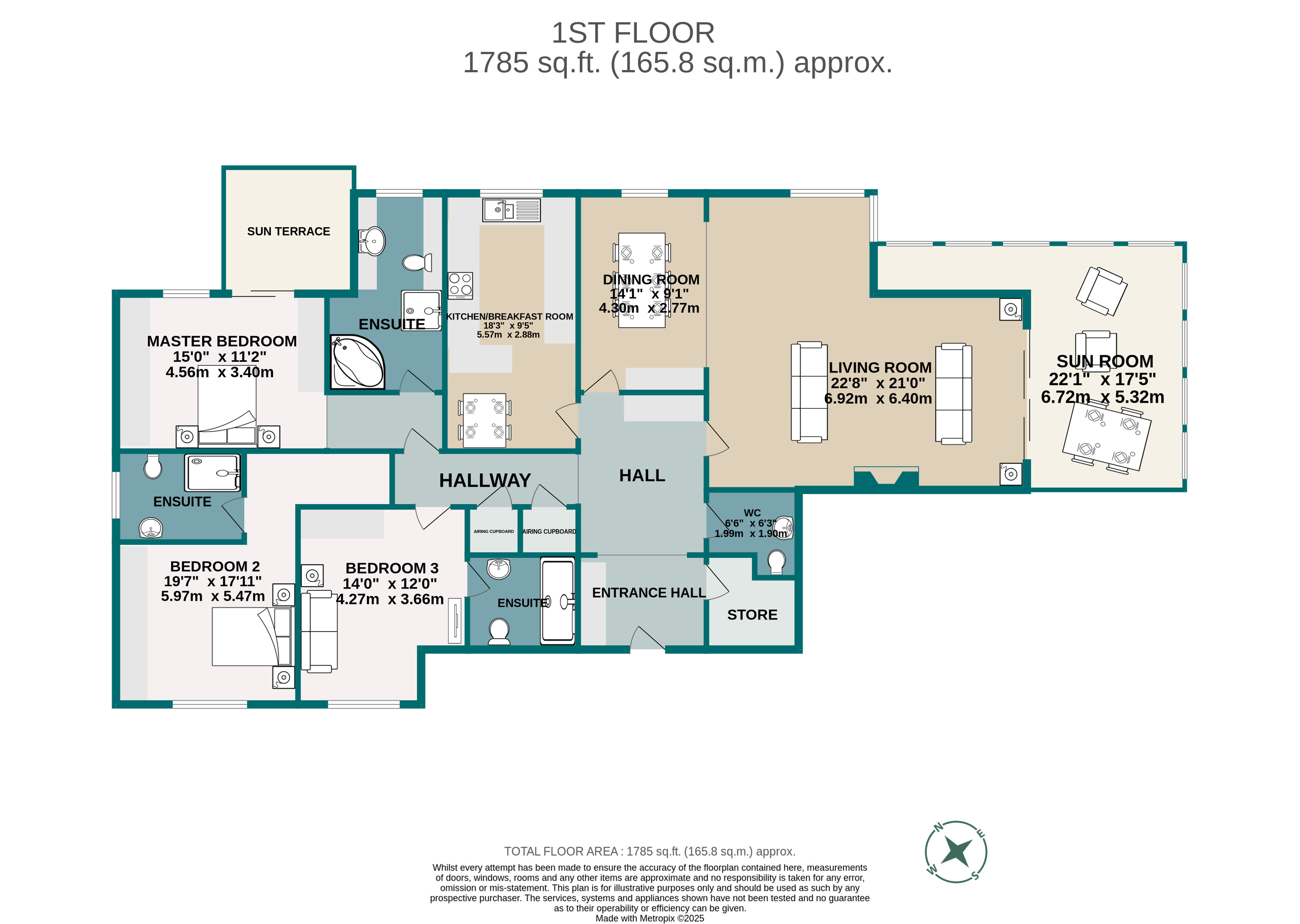3,, Forsyte Shades, Canford Cliffs floorplan
