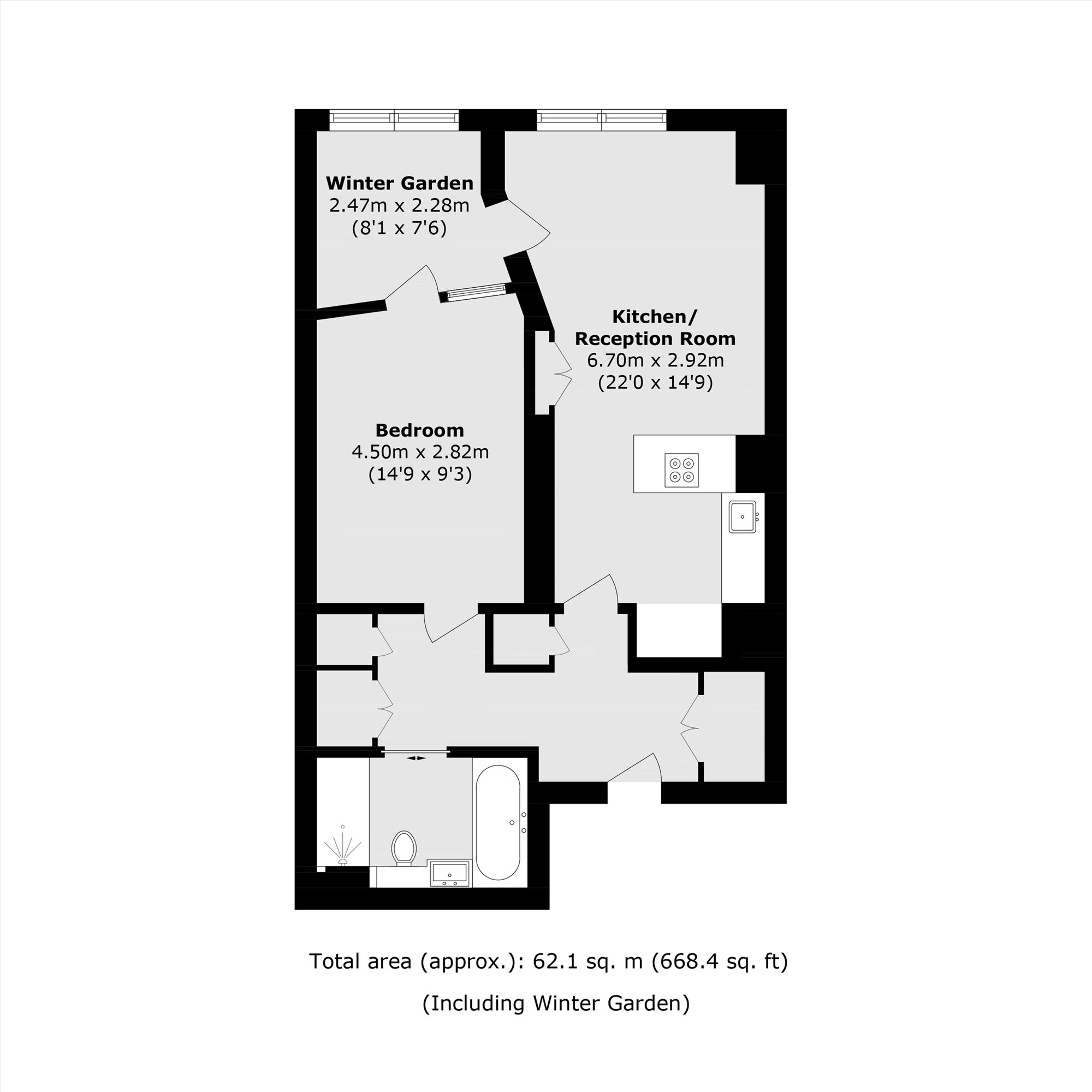 Apartment 2104, 1, Nine Elms Lane, London floorplan