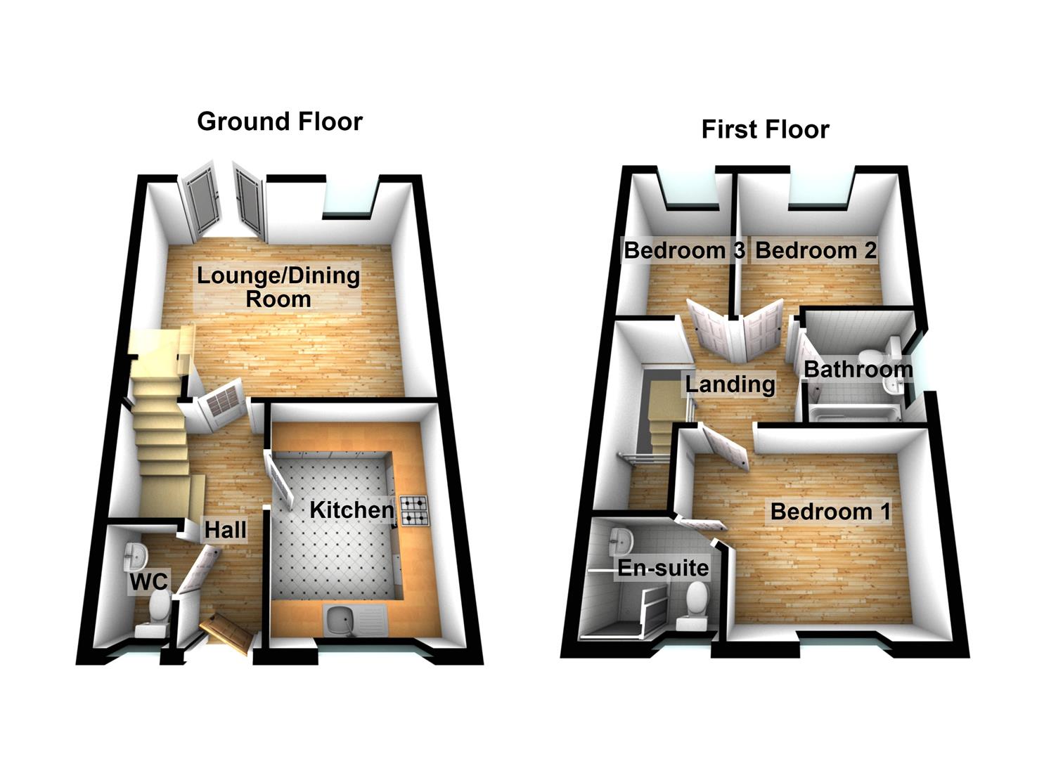 2,, Heol Waungron, Carway floorplan