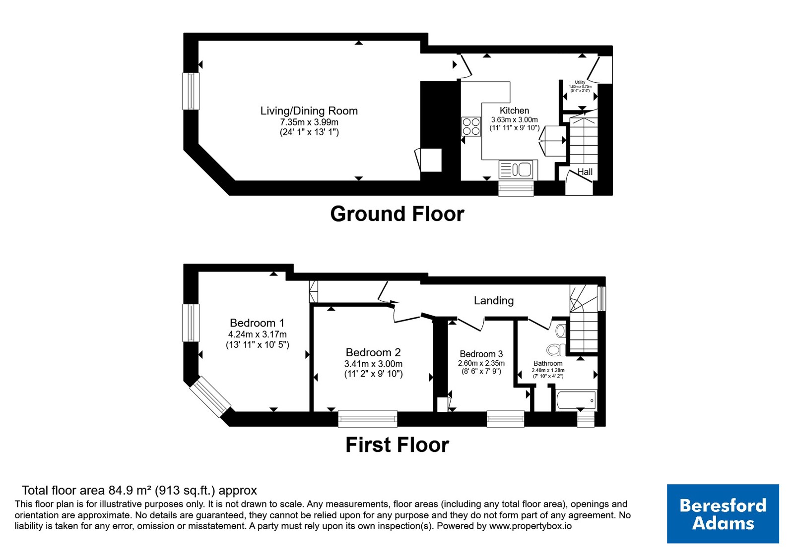 7-8,, Ffordd Benar, Benar Road floorplan