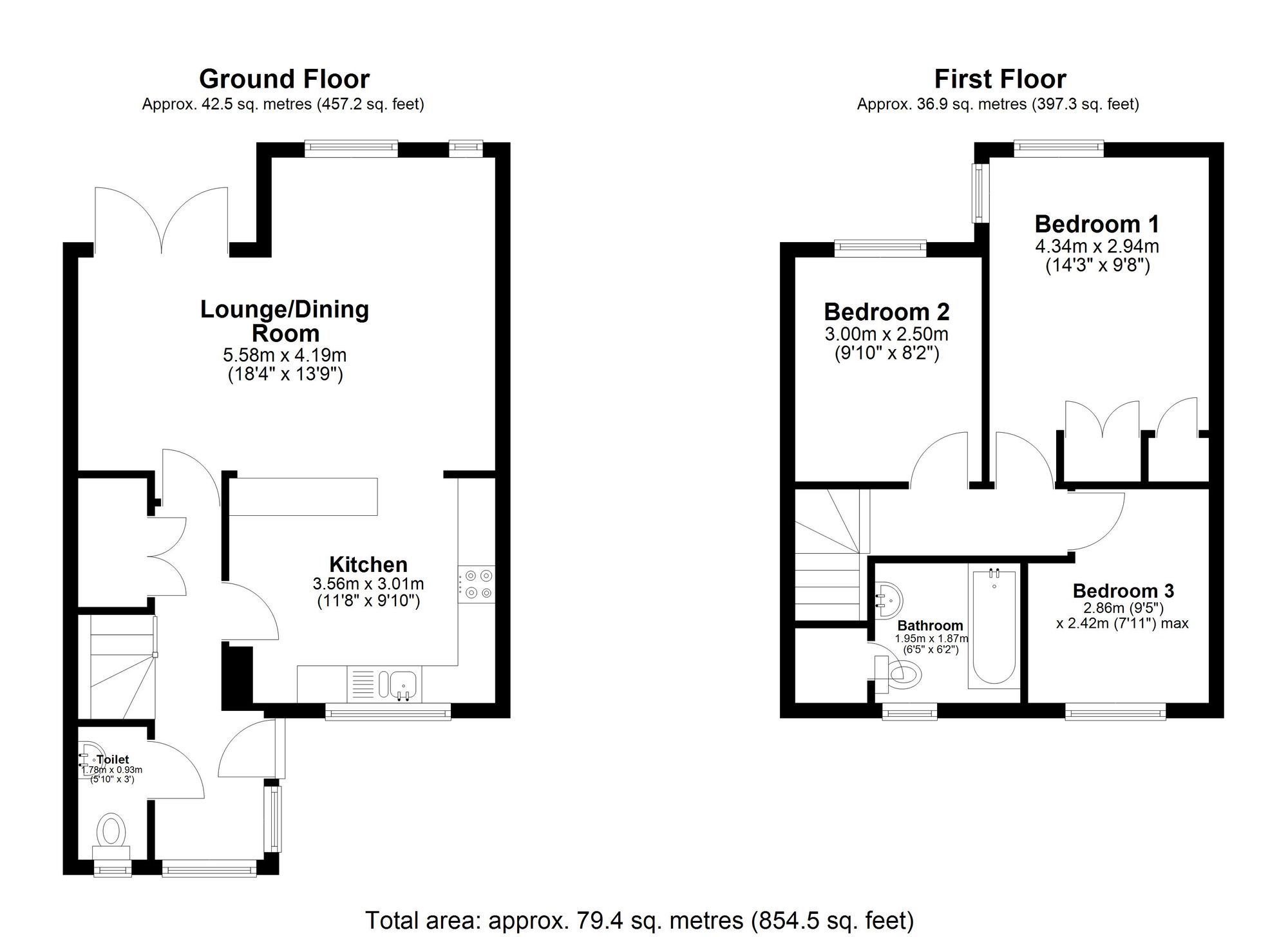6 Grove Gardens, Ely floorplan