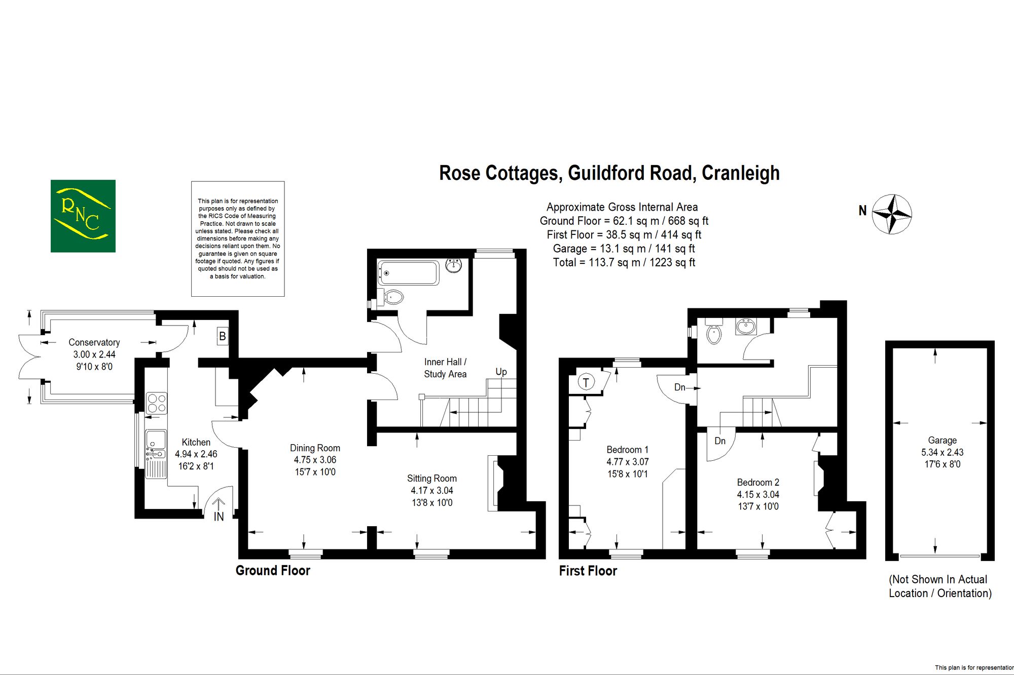 2 Rose Cottages Guildford Road, Cranleigh floorplan