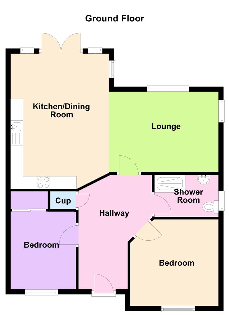 2 bed semidetached bungalow for sale in Choyce Close, Hugglescote