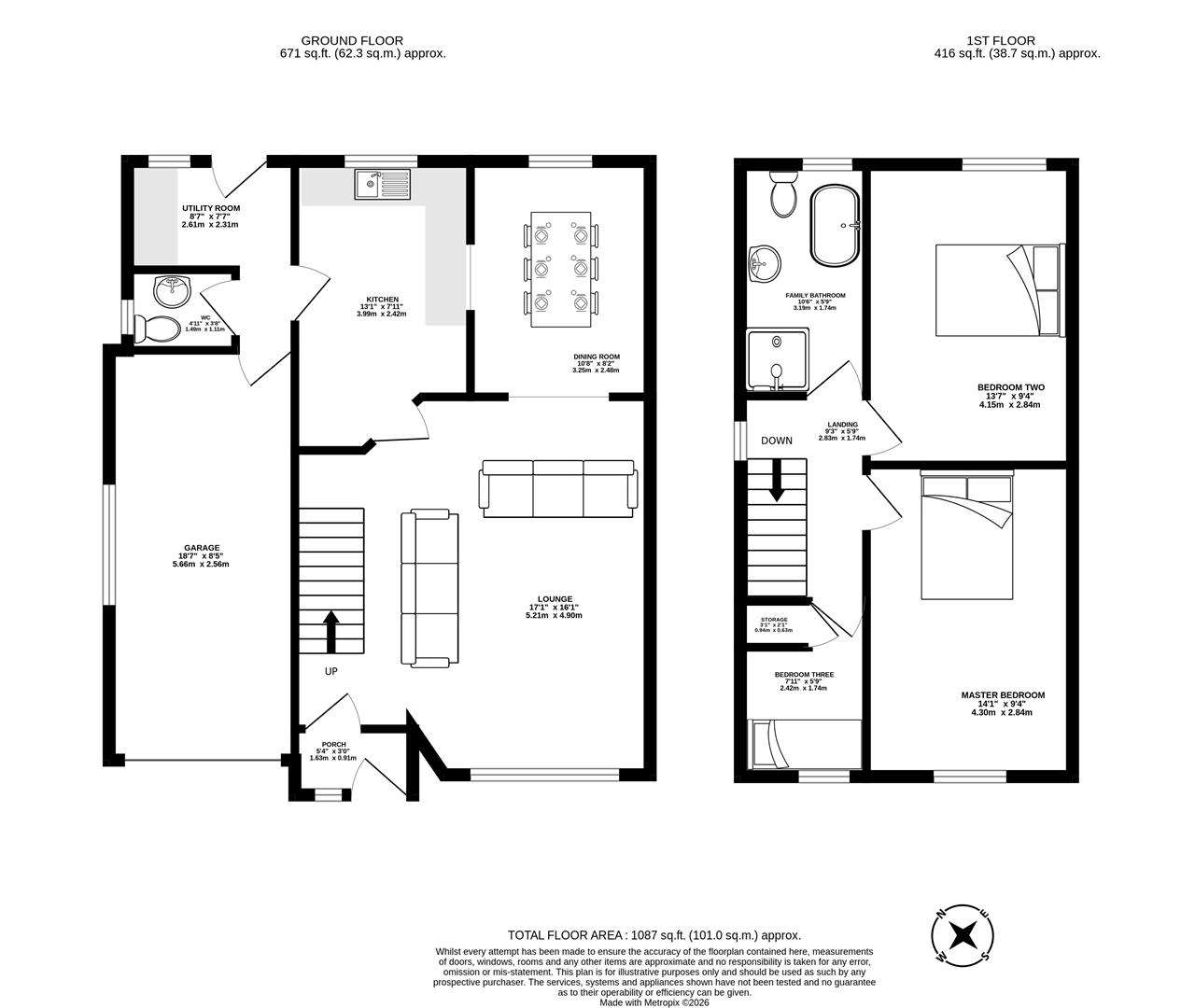 216A, The Green, Chorley floorplan
