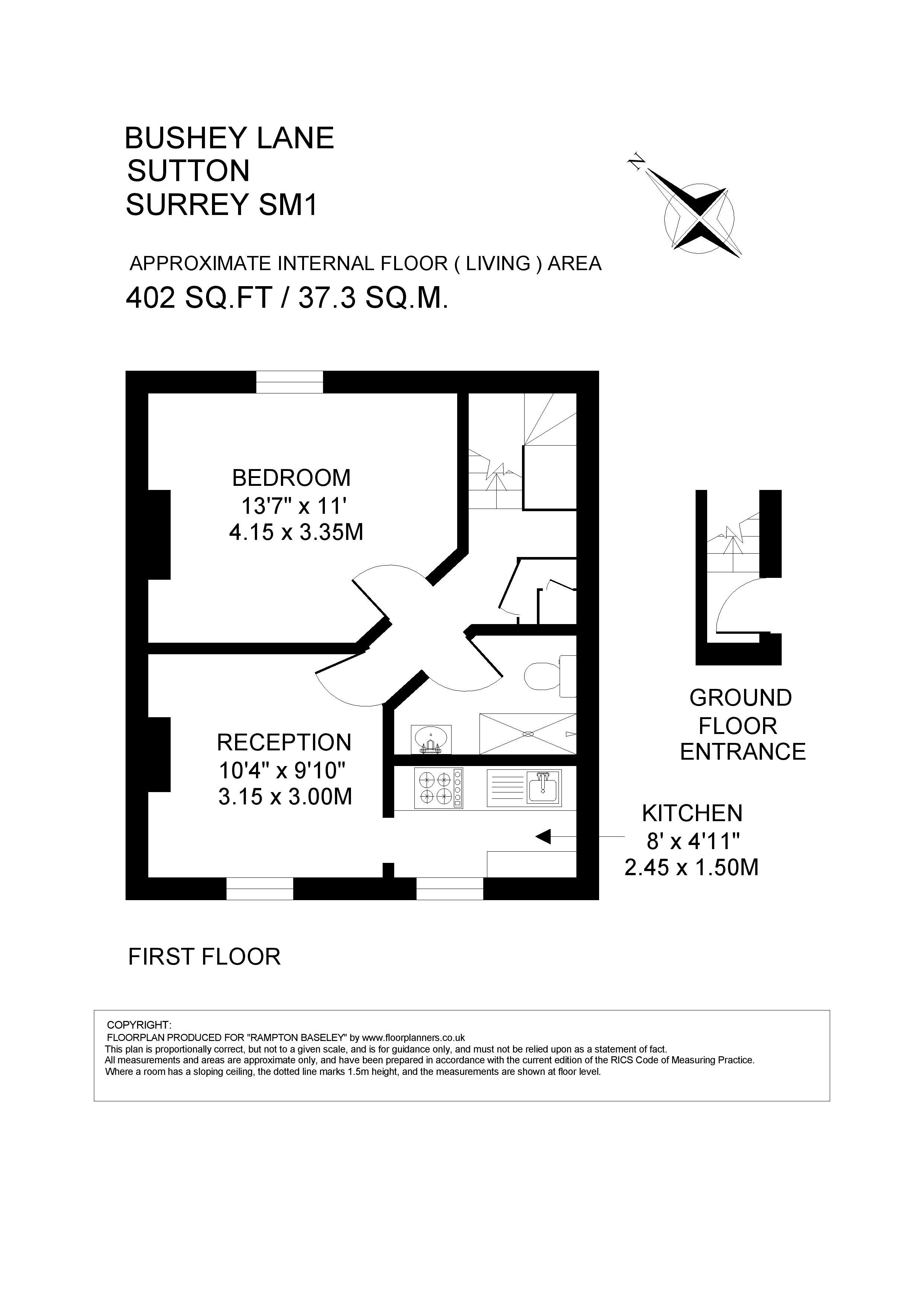 1a, Bushey Lane, Sutton floorplan
