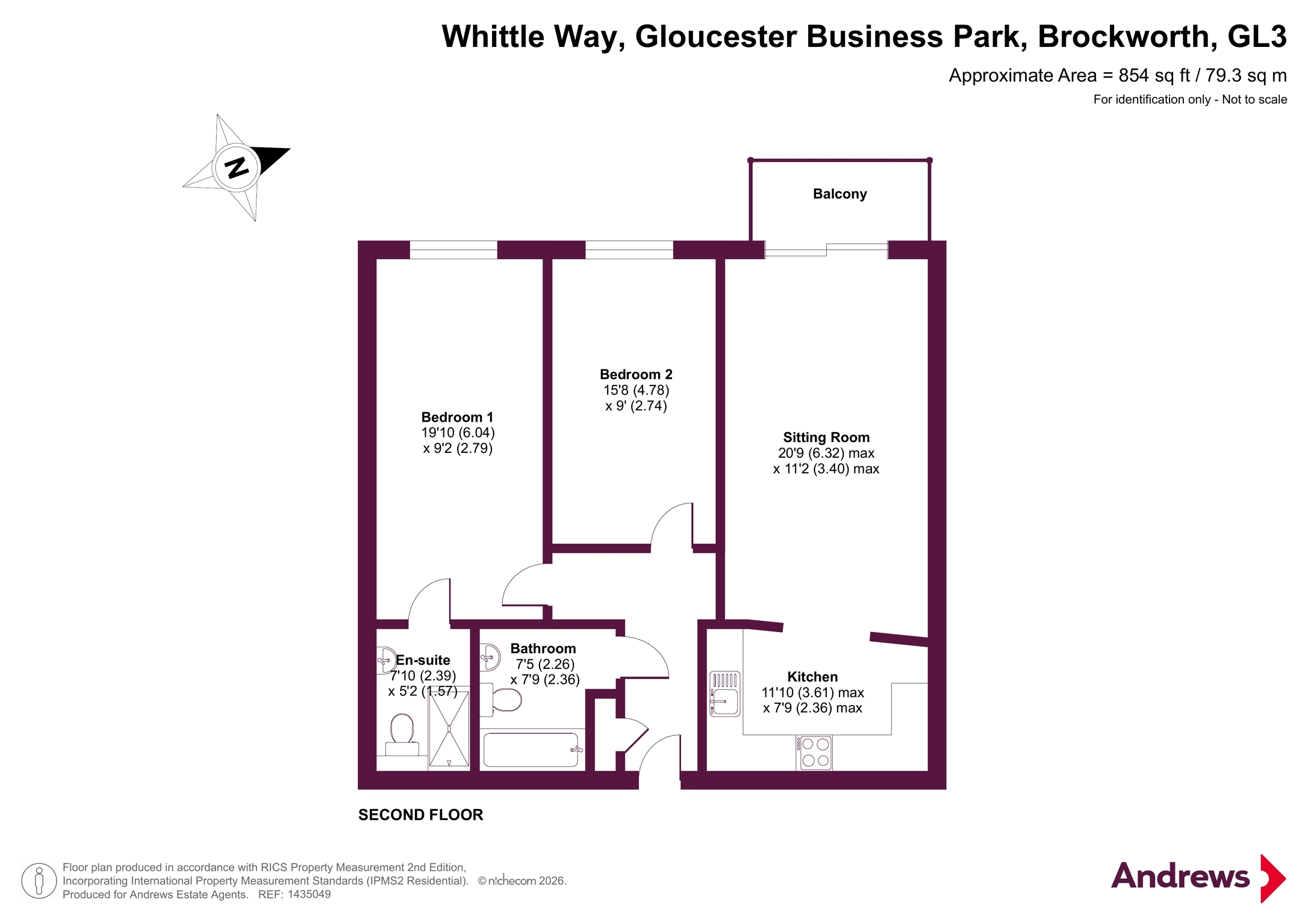 15 Belgrave House,, Whittle Way, Brockworth floorplan