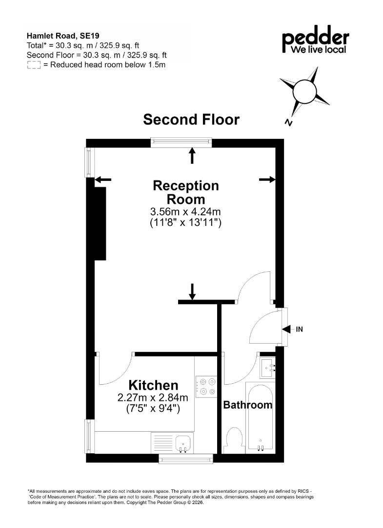 Flat 8, 16, Hamlet Road, London floorplan