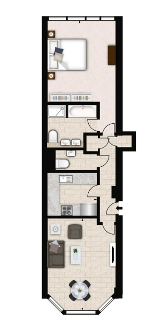 8, Young Street, High Street Kensington floorplan