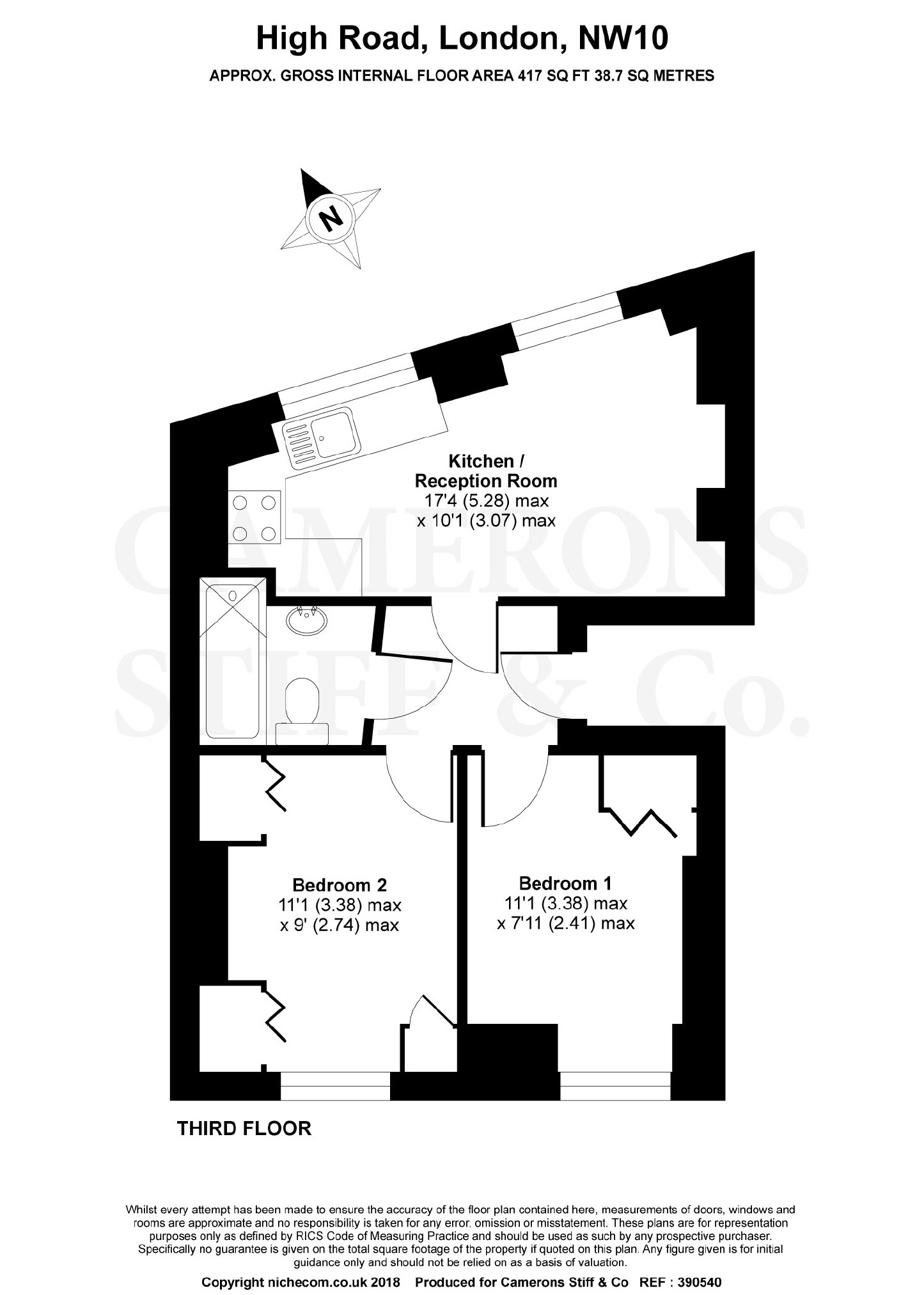 2 Bedrooms Flat to rent in High Road, Willesden Green, London NW10