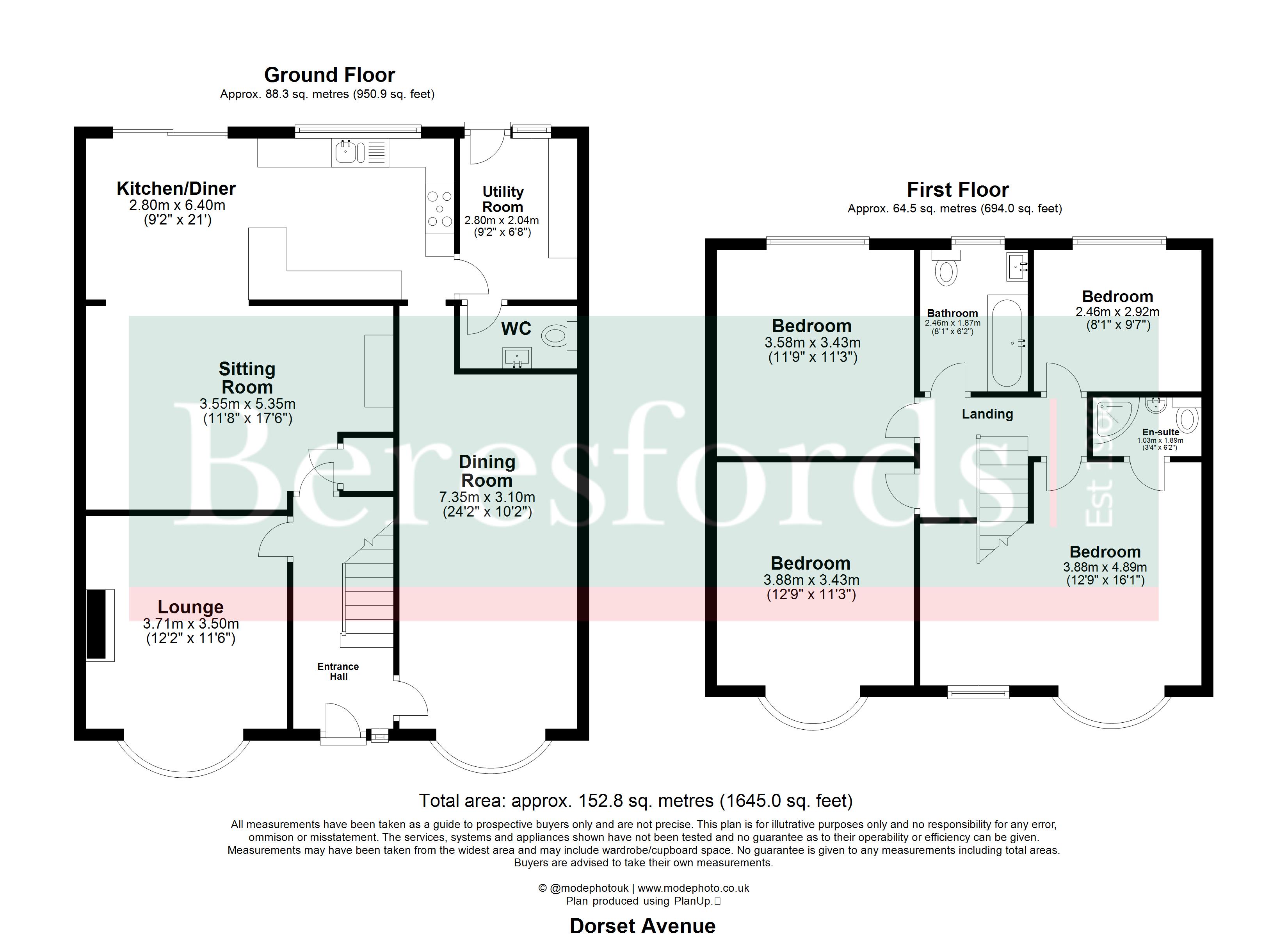 135, Dorset Avenue, Romford floorplan