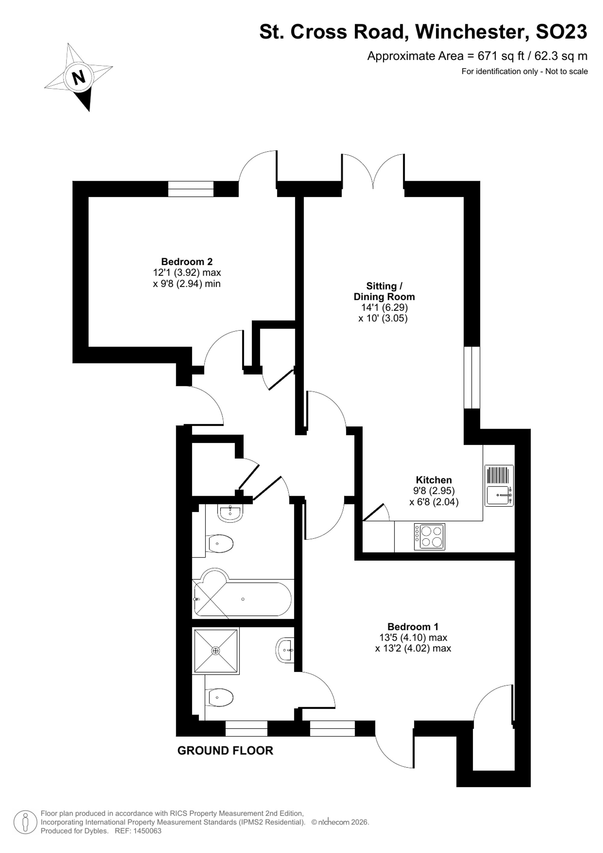 Flat 1, Argyll Court, Winchester floorplan